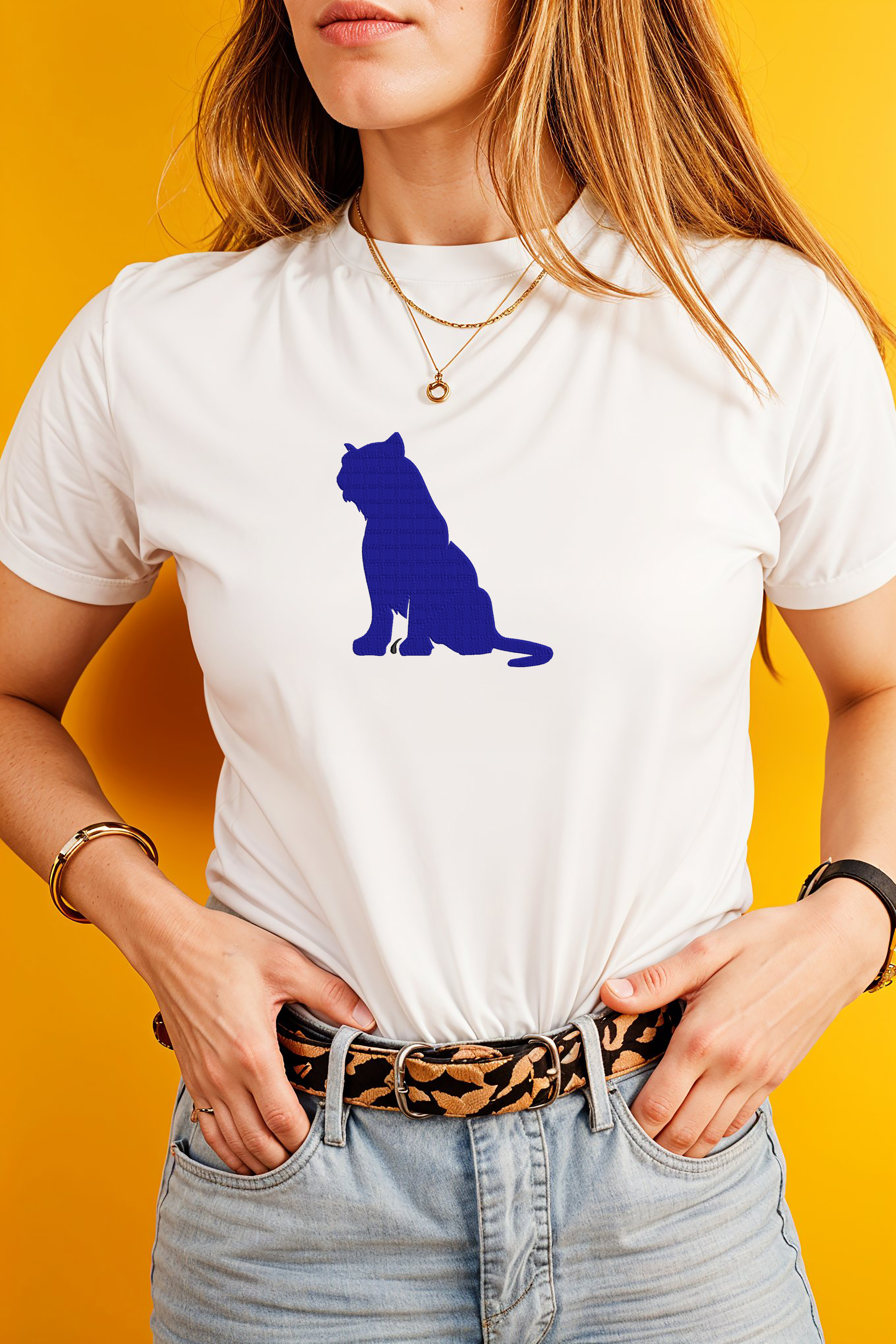 Big Cat Embroidery Design, Lion Tiger Panther Silhouette Embroidery File, Wild Animal Machine Embroidery, Instant Download thumbnail 4