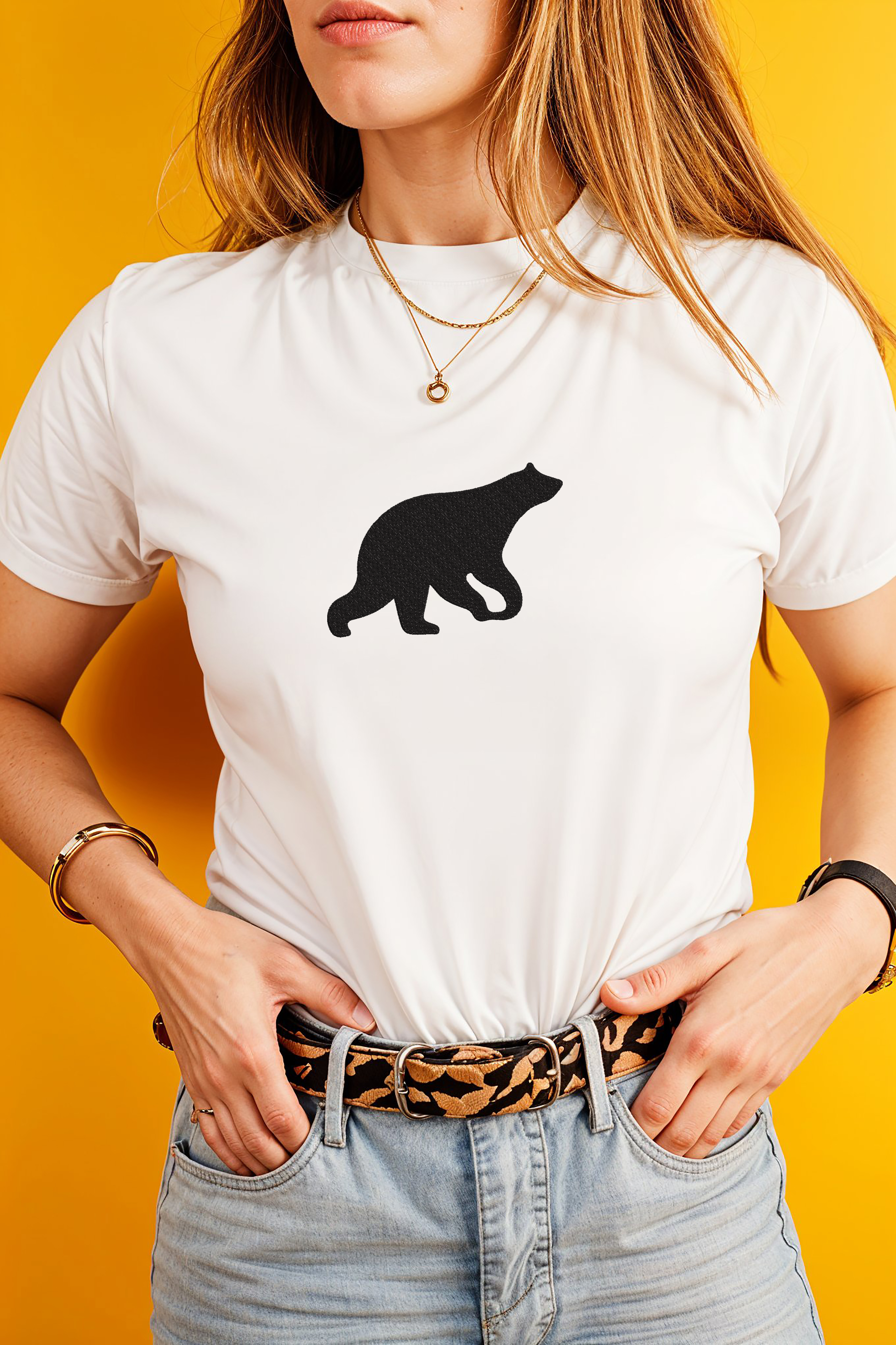 Bear Forest Embroidery Bundle, Mountain Pine Tree Machine Embroidery Design, Wildlife Bear Embroidery File, Instant Download thumbnail 3