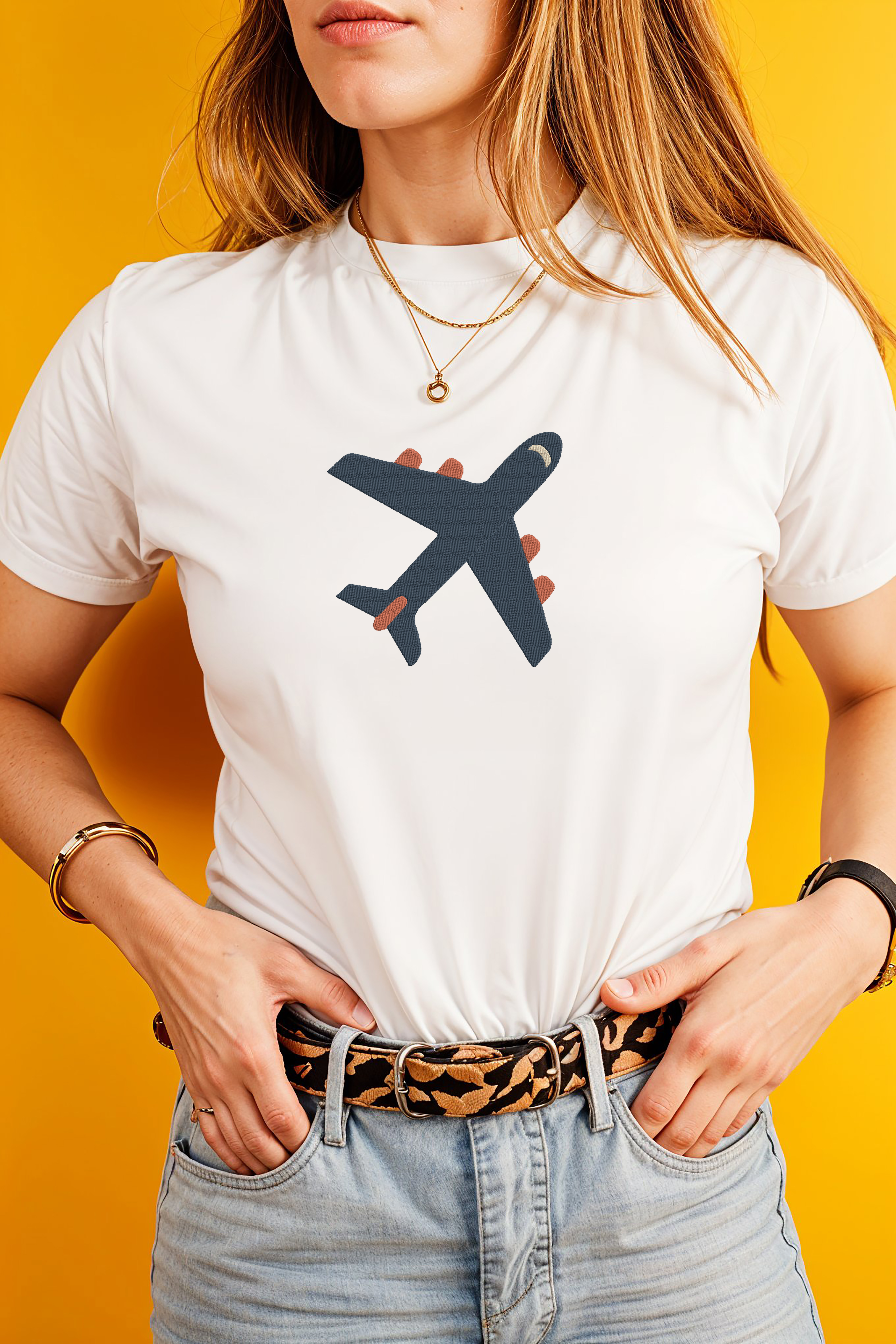 Travel Embroidery Bundle, Vacation Machine Embroidery Design, Passport Suitcase Airplane Embroidery File, Instant Download thumbnail 3
