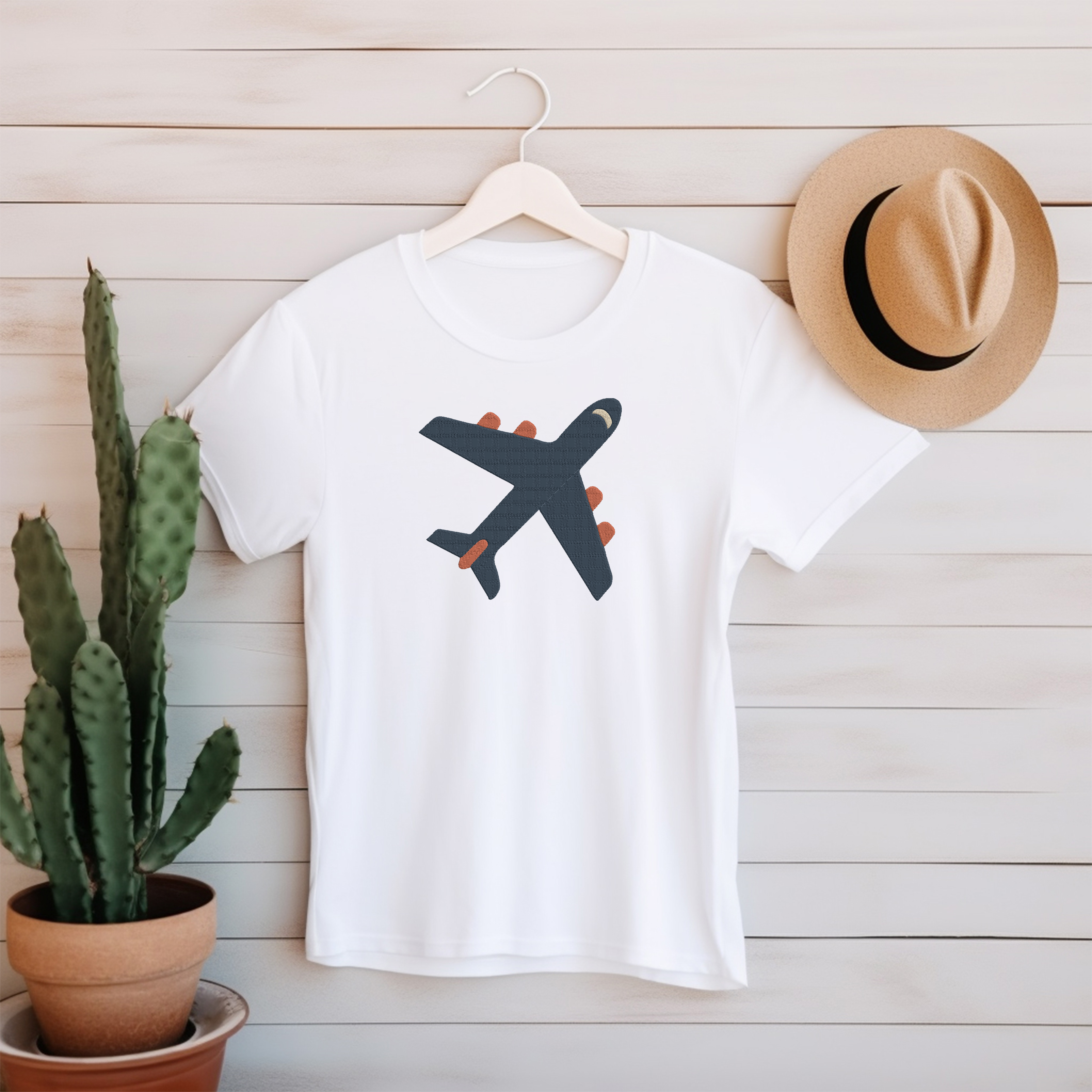 Travel Embroidery Bundle, Vacation Machine Embroidery Design, Passport Suitcase Airplane Embroidery File, Instant Download thumbnail 4