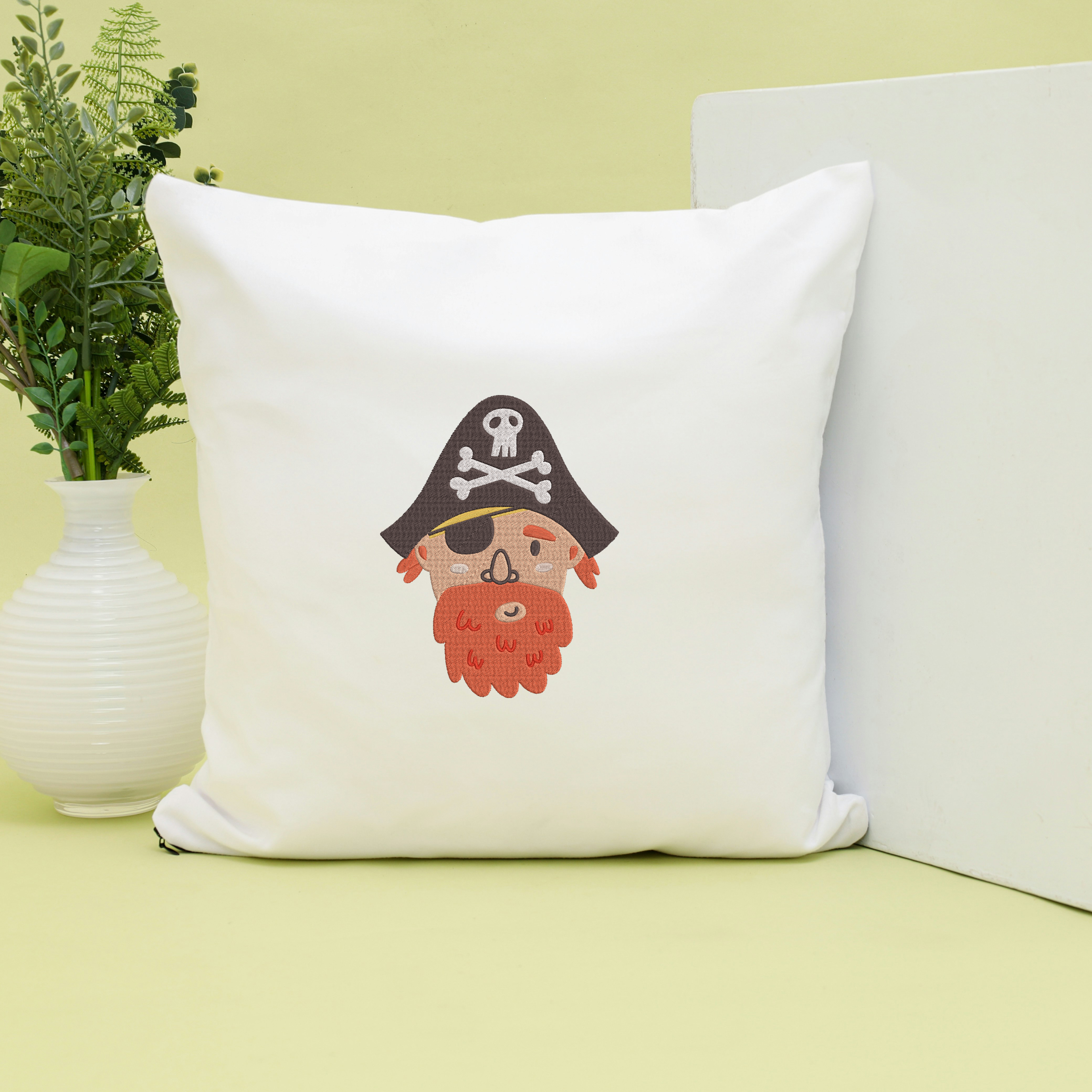 Pirate Embroidery Design , Ocean Sea Animals Mermaid Octopus Crab Embroidery, Cute Pirate Characters Machine Embroidery, Instant Download thumbnail 4