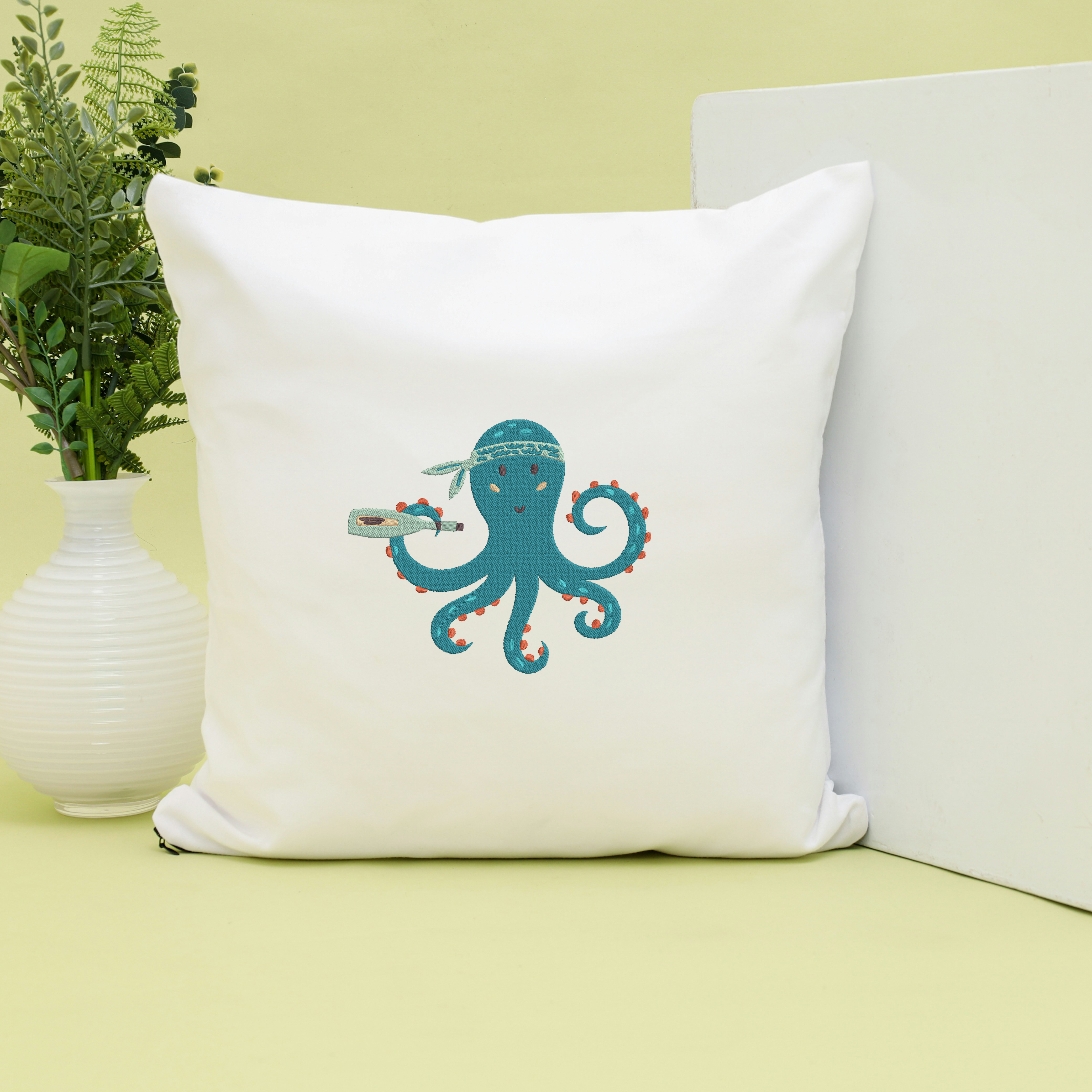 Pirate Embroidery Design , Ocean Sea Animals Mermaid Octopus Crab Embroidery, Cute Pirate Characters Machine Embroidery, Instant Download thumbnail 5