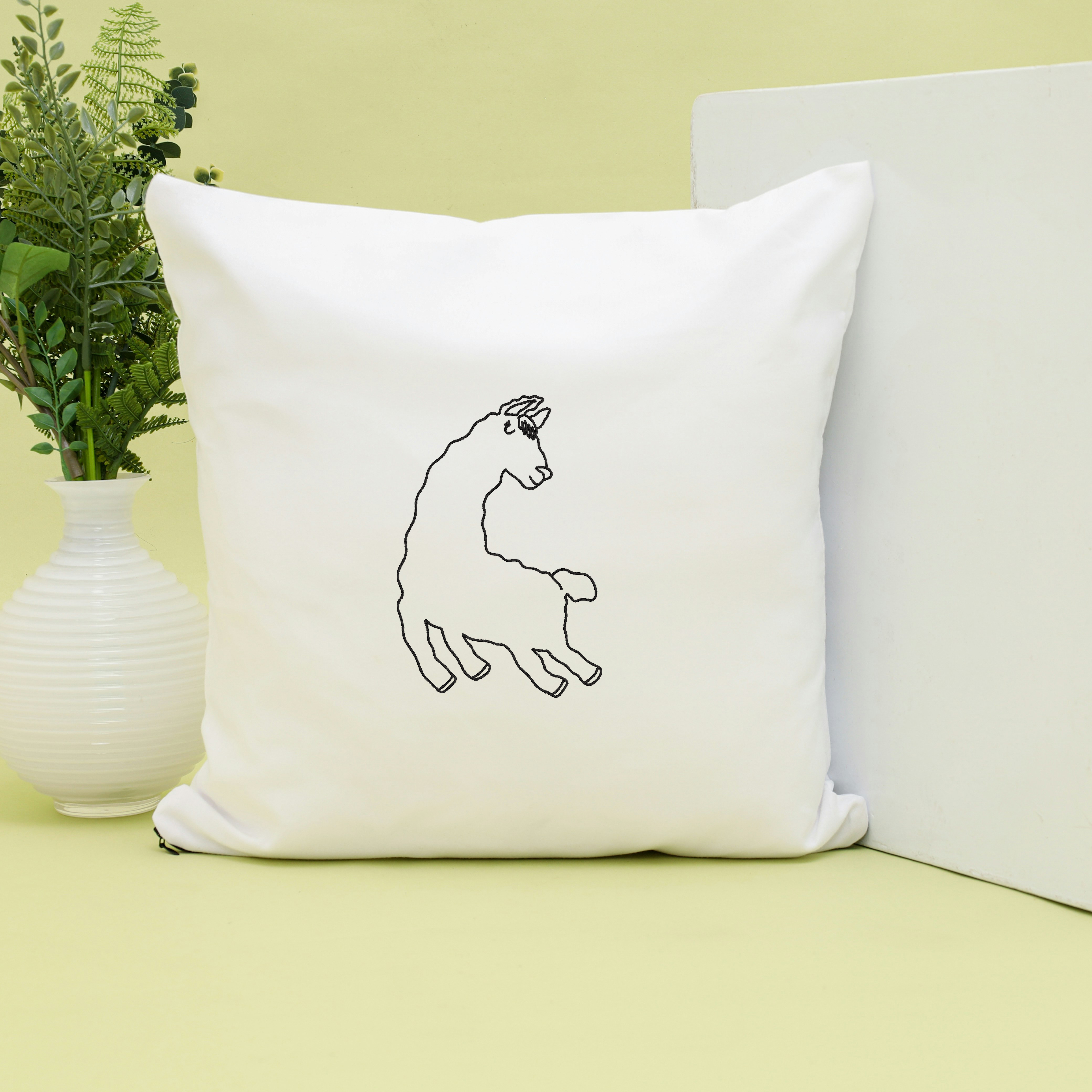 Llama Line Art Embroidery Bundle, Minimal Alpaca Outline Embroidery Design, Simple Animal Sketch Machine Embroidery, Instant Download thumbnail 6