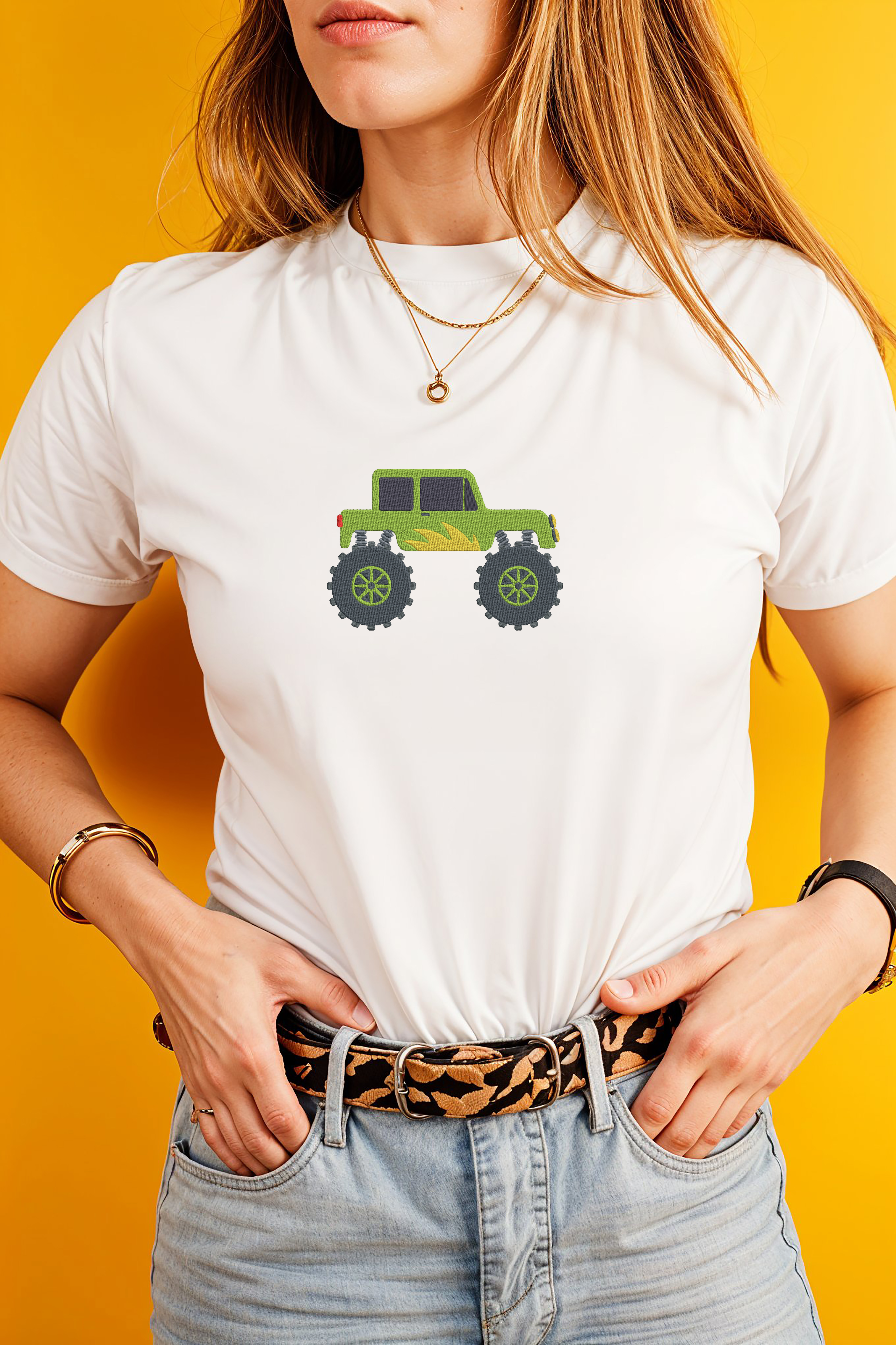 Monster Truck Embroidery Design Bundle, Cartoon Monster Truck Embroidery File, Kids Truck Machine Embroidery, Monster Car Embroidery thumbnail 2