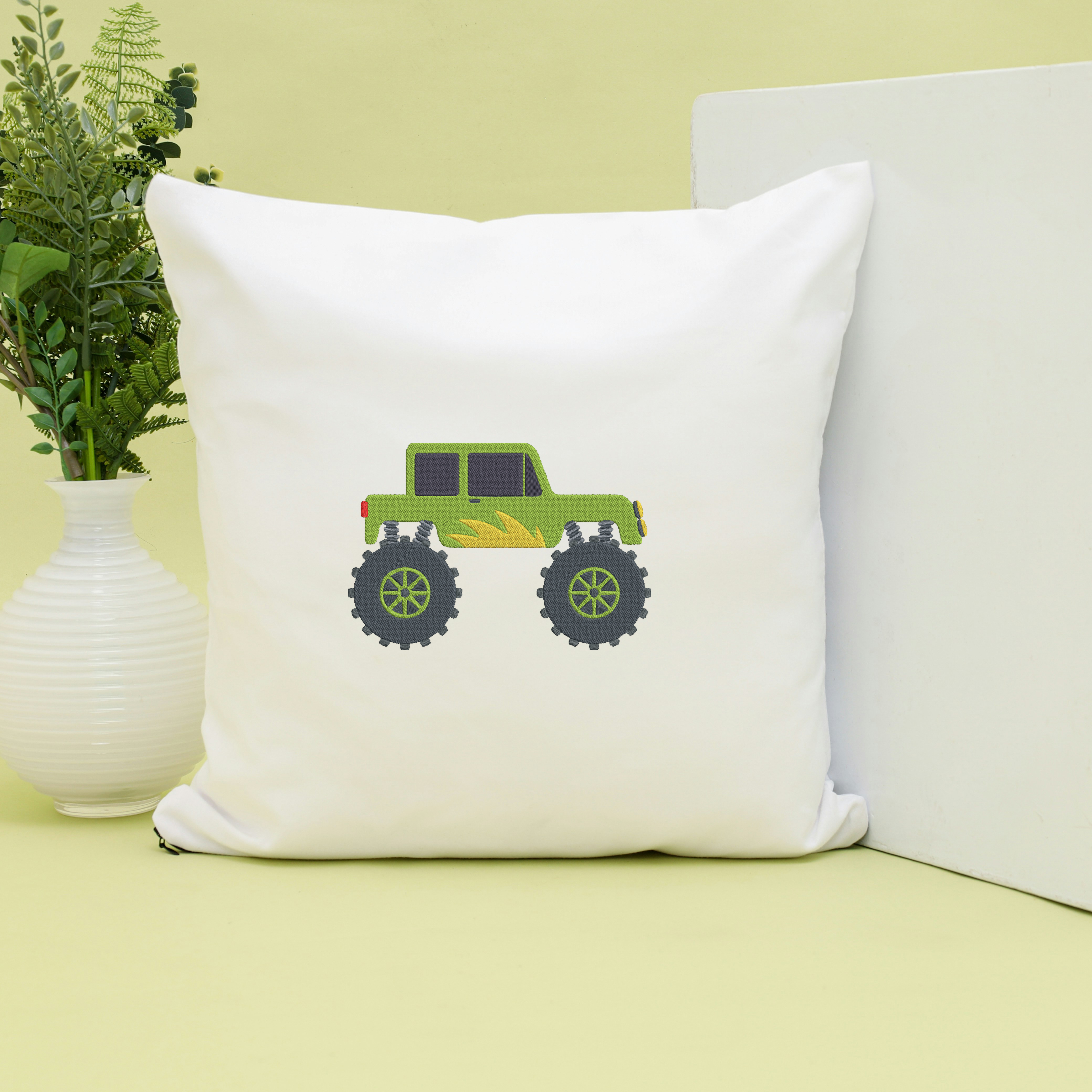 Monster Truck Embroidery Design Bundle, Cartoon Monster Truck Embroidery File, Kids Truck Machine Embroidery, Monster Car Embroidery thumbnail 6