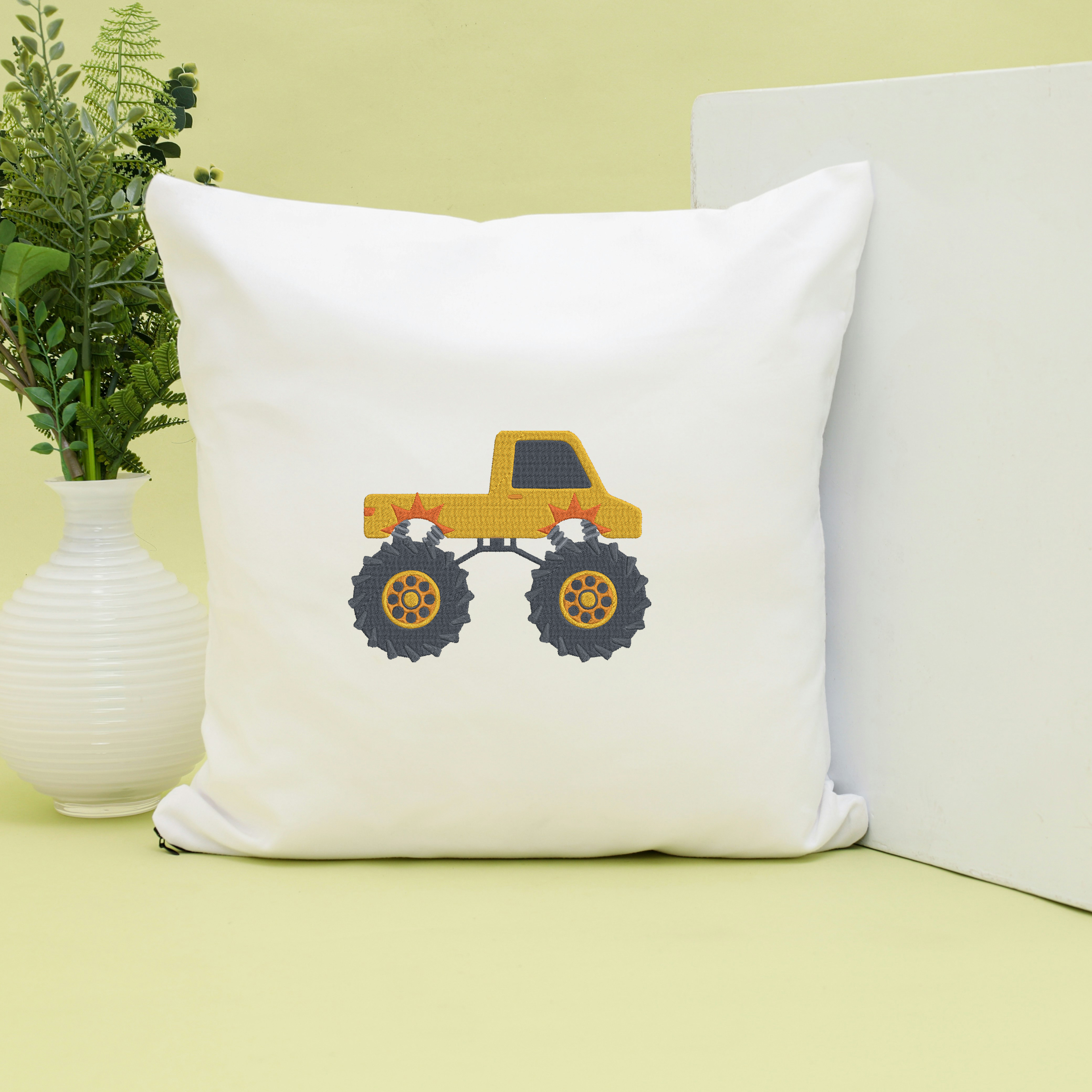 Monster Truck Embroidery Design Bundle, Cartoon Monster Truck Embroidery File, Kids Truck Machine Embroidery, Monster Car Embroidery thumbnail 7