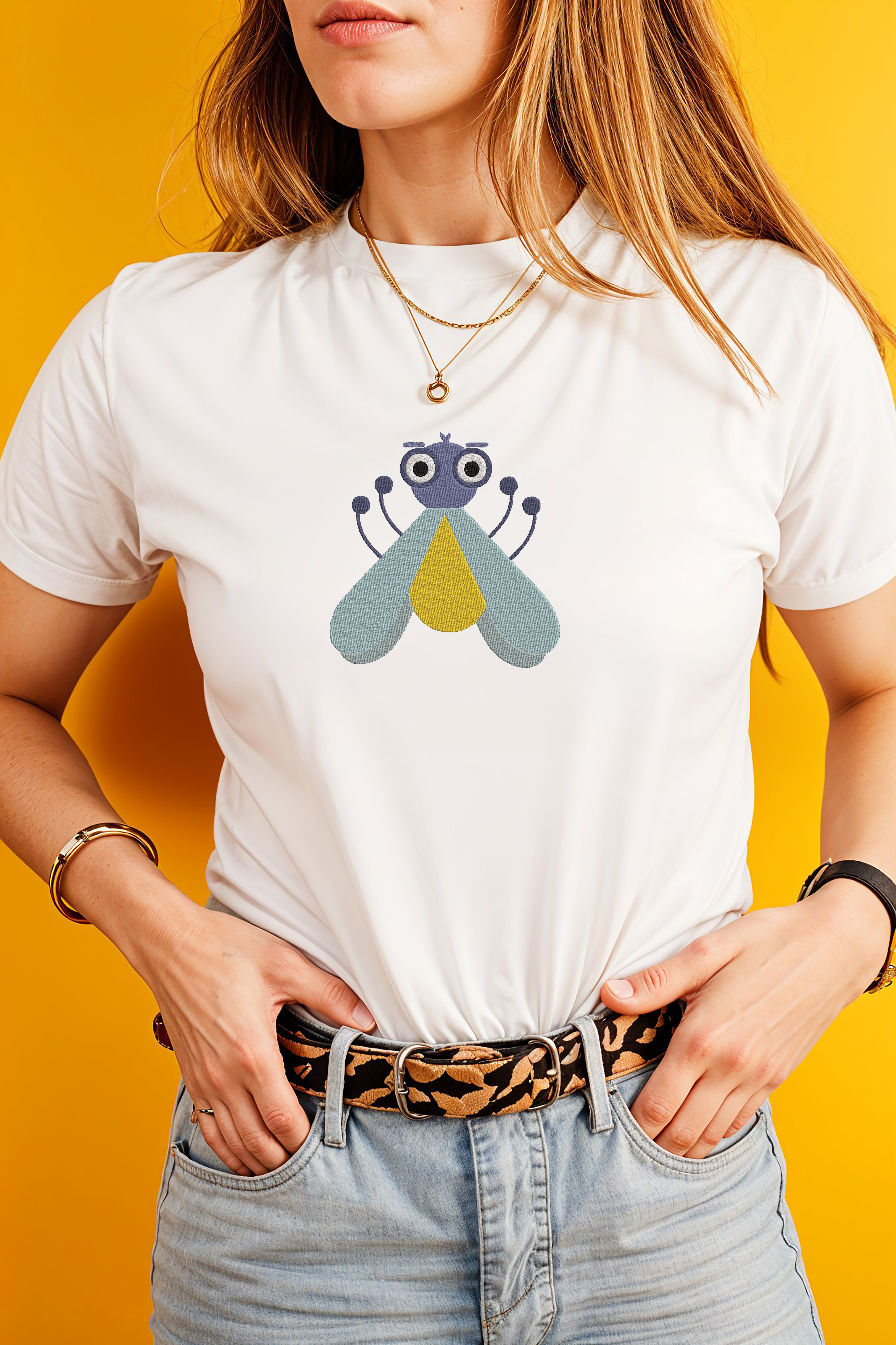 Cute Bug Embroidery Design Bundle, Cartoon Insect Machine Embroidery, Instant Download thumbnail 3