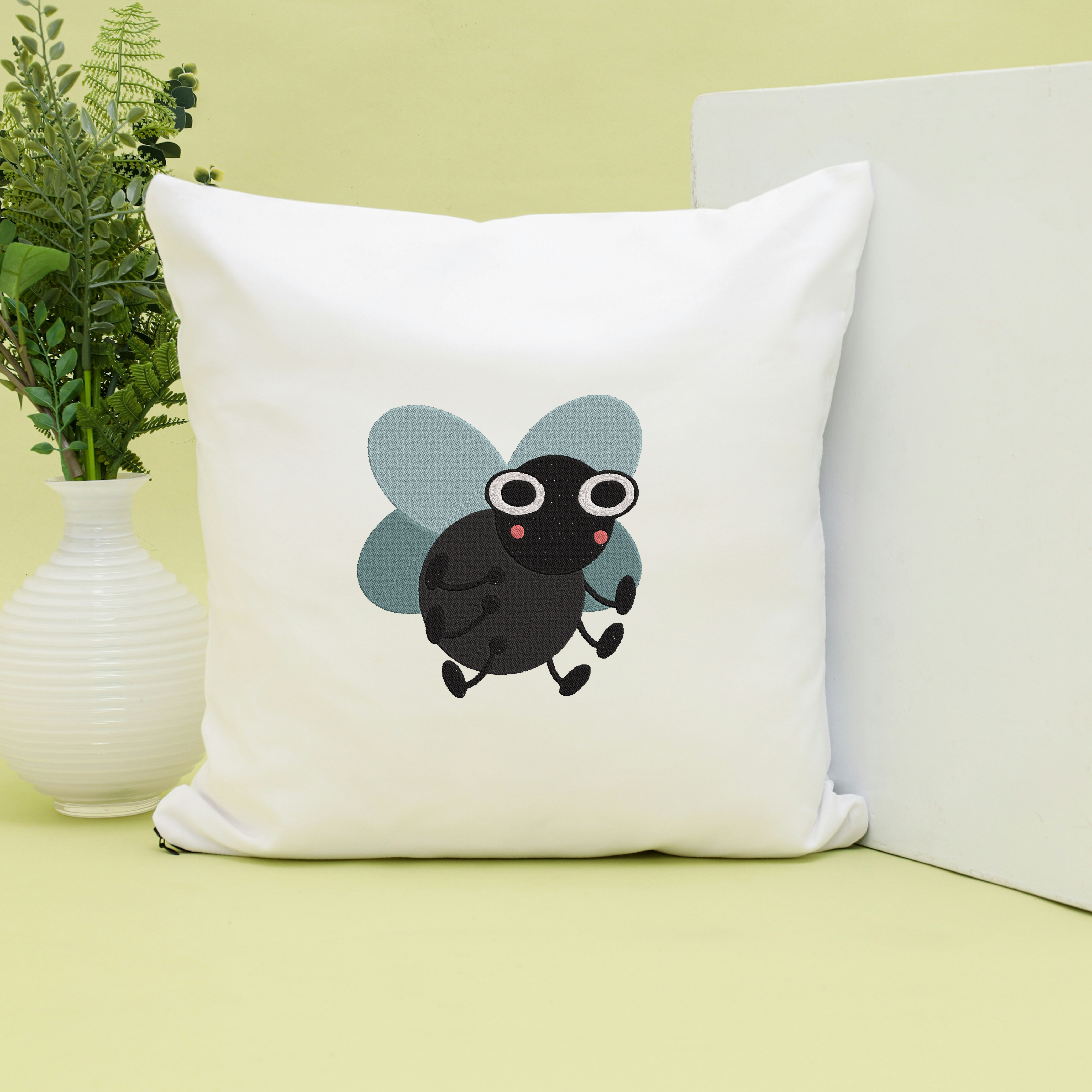 Cute Bug Embroidery Design Bundle, Cartoon Insect Machine Embroidery, Instant Download thumbnail 5