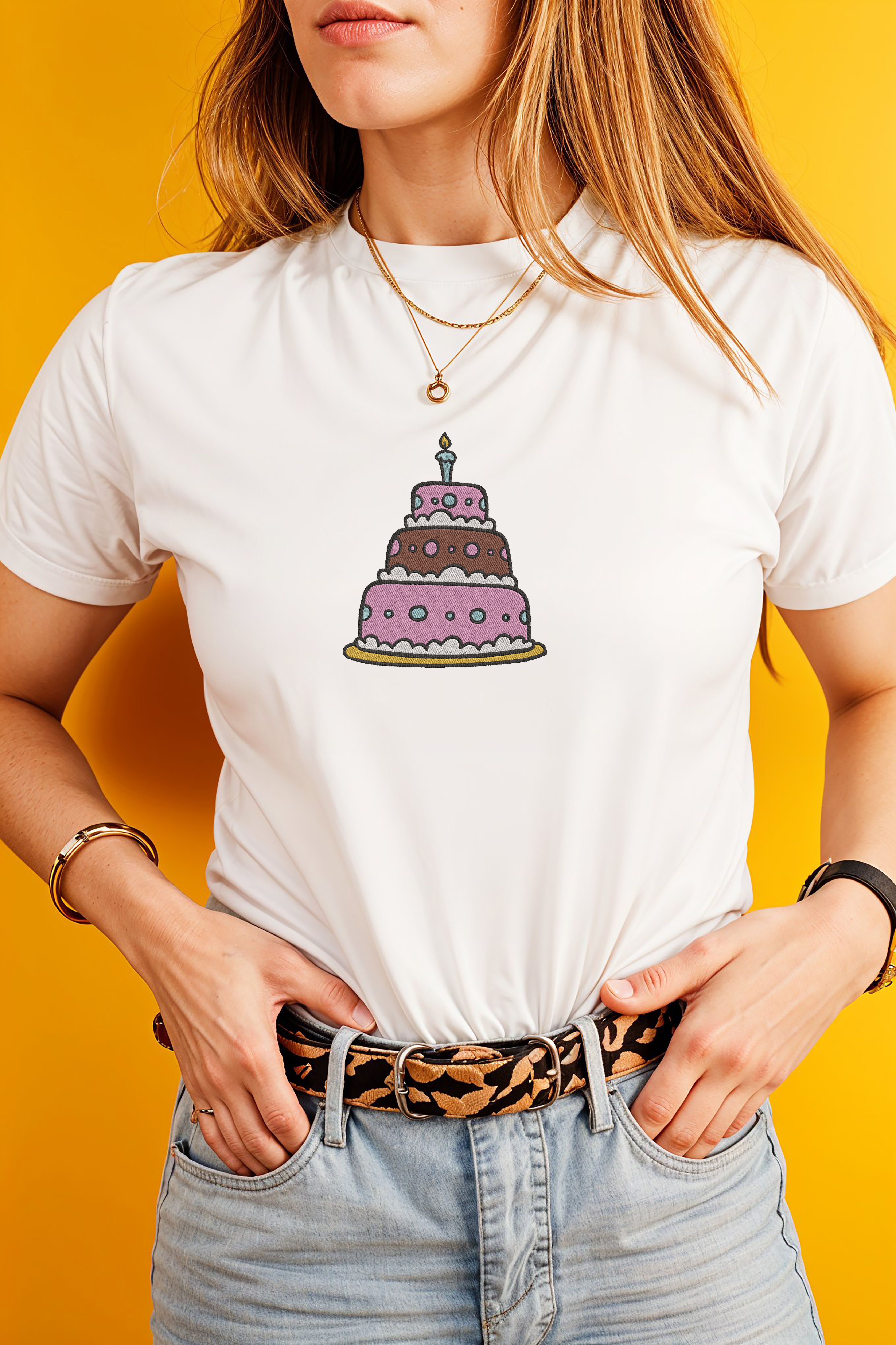 Birthday Cake Embroidery Bundle, Party Cake Embroidery Design,  Instant Download thumbnail 2