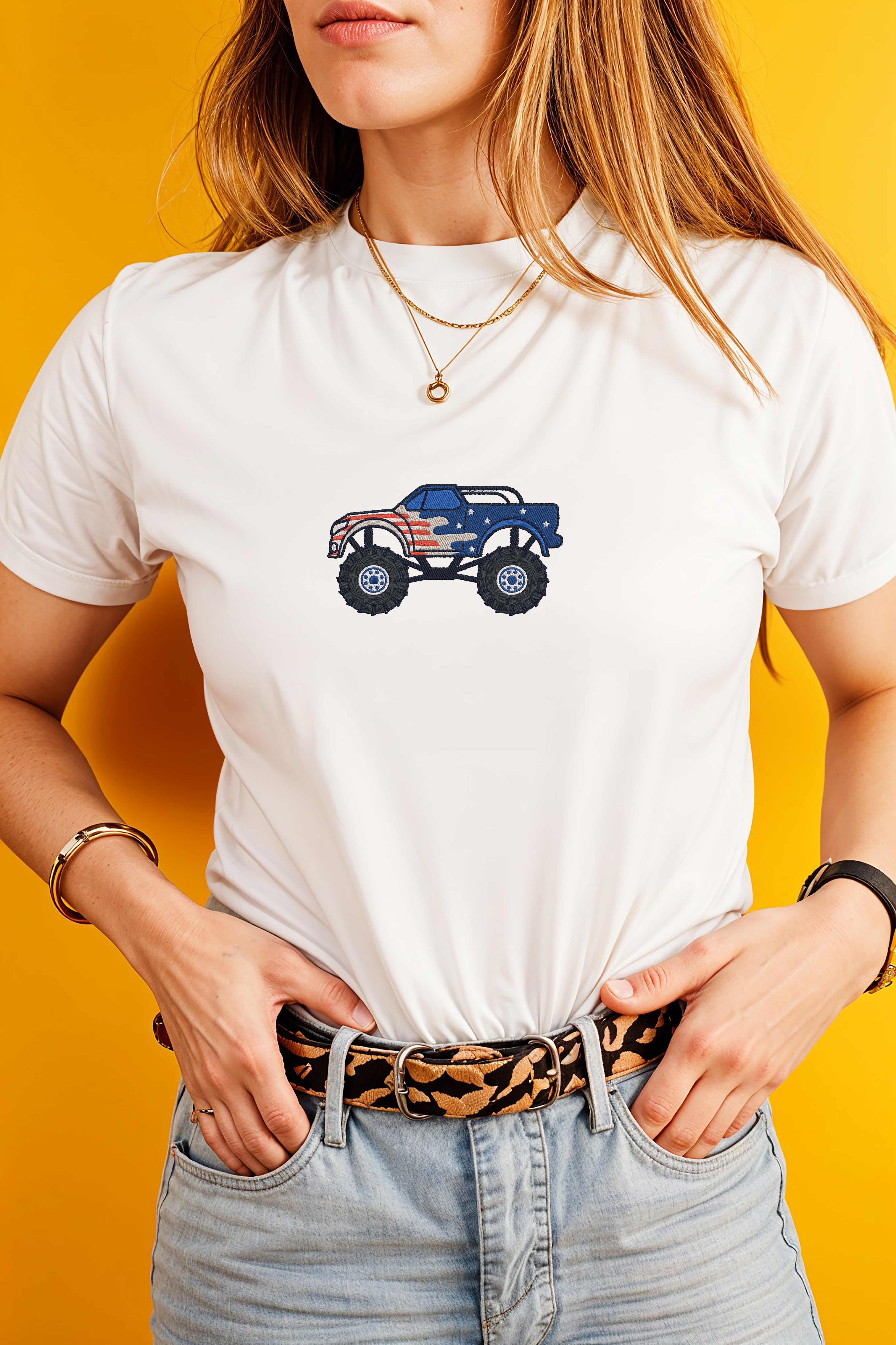 Monster Truck Embroidery Bundle, Off Road Truck Embroidery Design, Instant Download thumbnail 2
