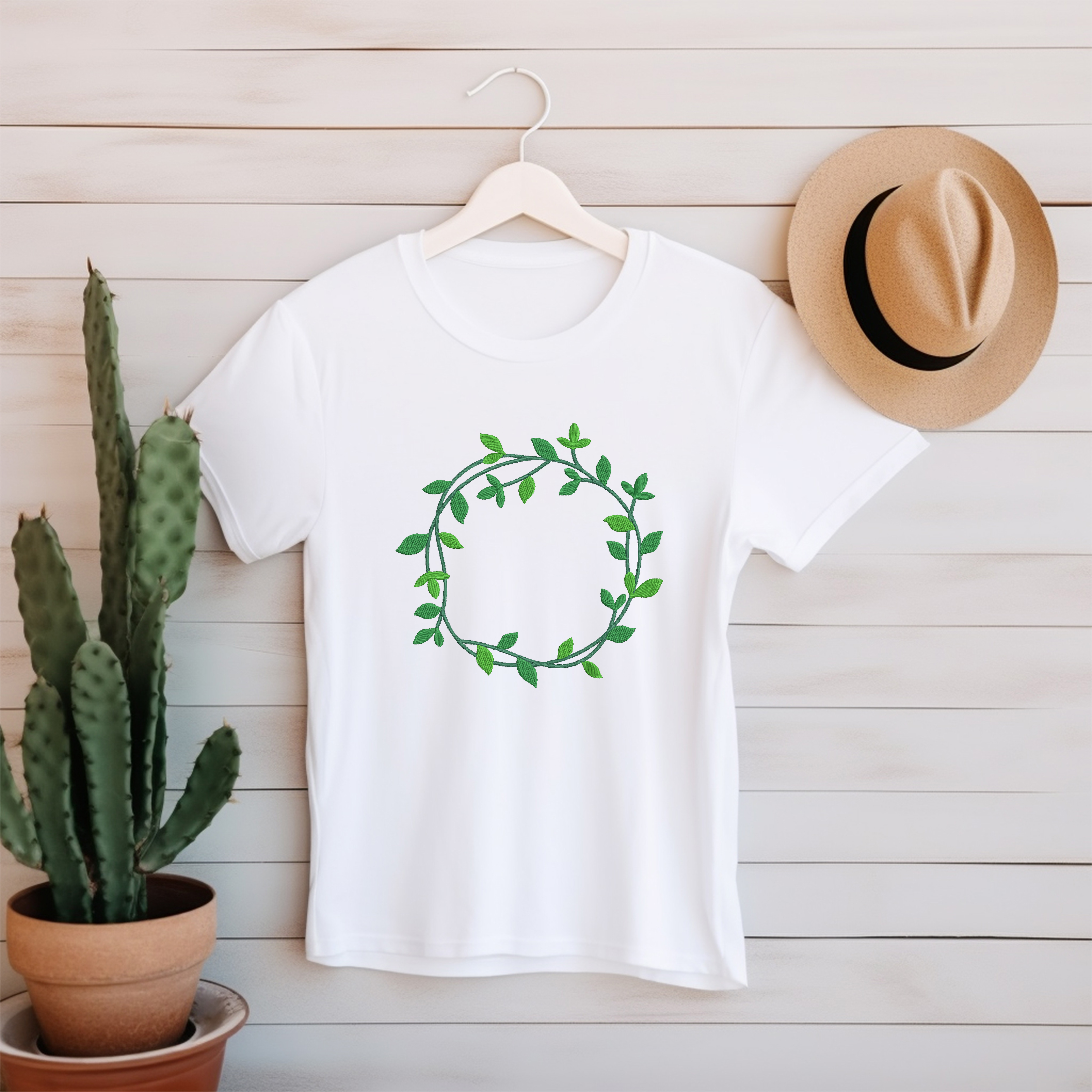 Leaf Vine Embroidery Bundle, Floral Border Embroidery Design,  Instant Download thumbnail 3