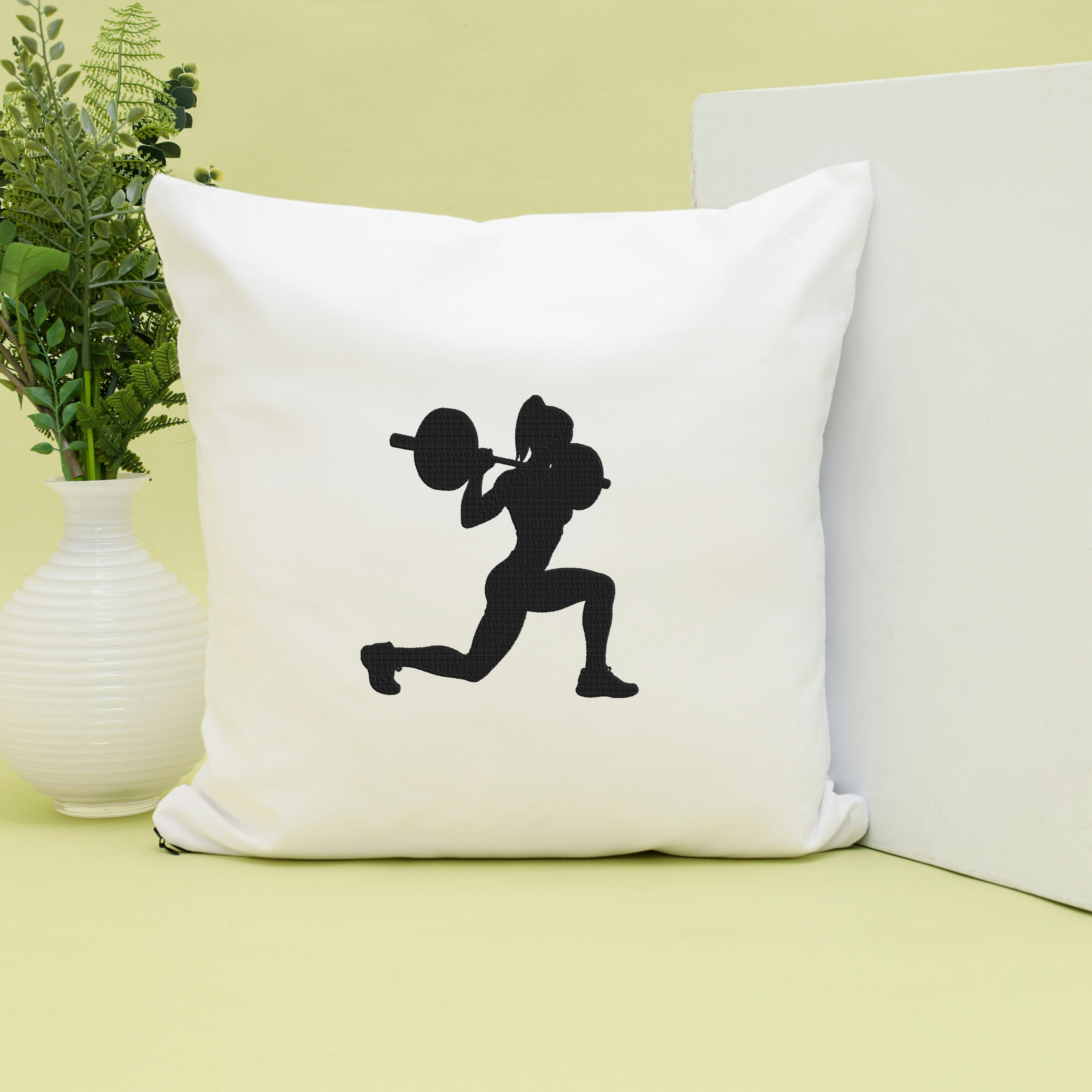 Women Gym Embroidery Design Bundle, Female Fitness Machine Embroidery Files, Workout Embroidery Instant Download thumbnail 7