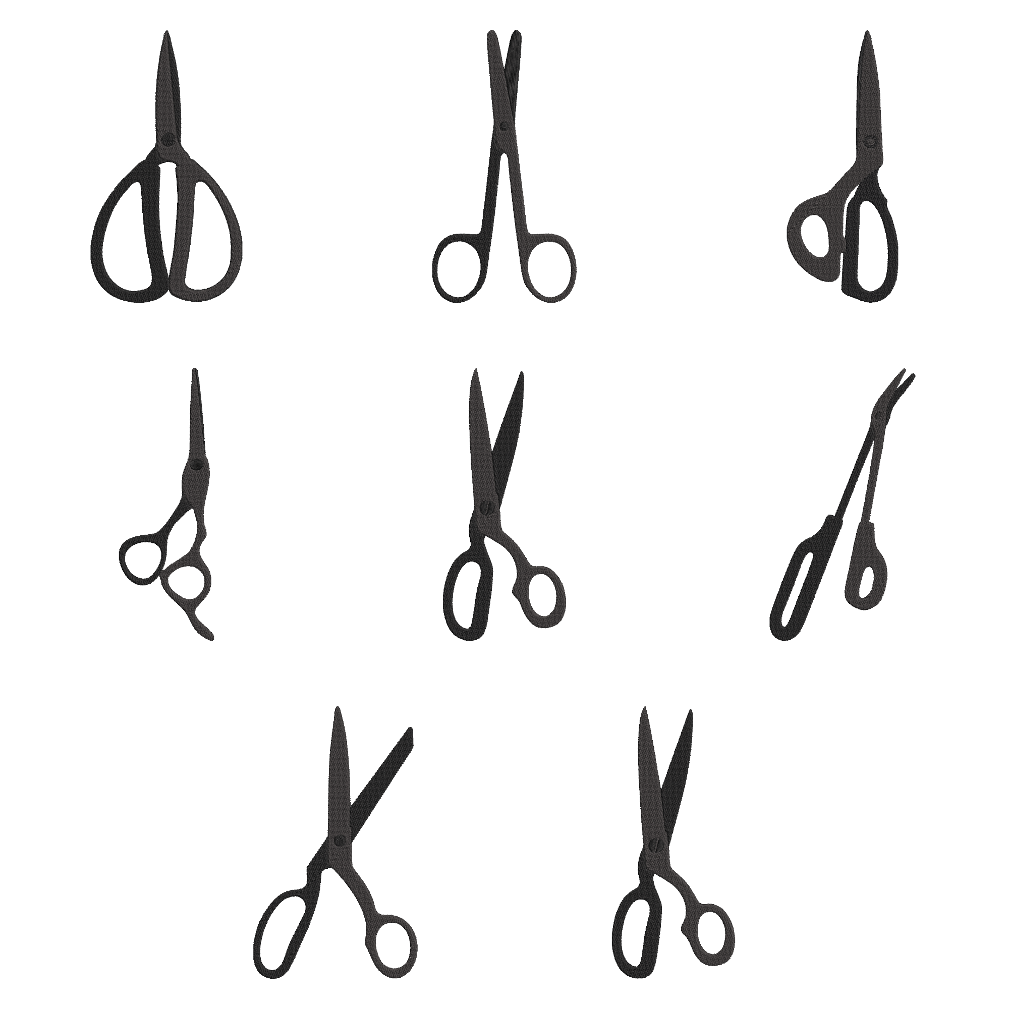 Scissors Embroidery Design Bundle, Sewing Scissors Machine Embroidery Files,  Instant Download