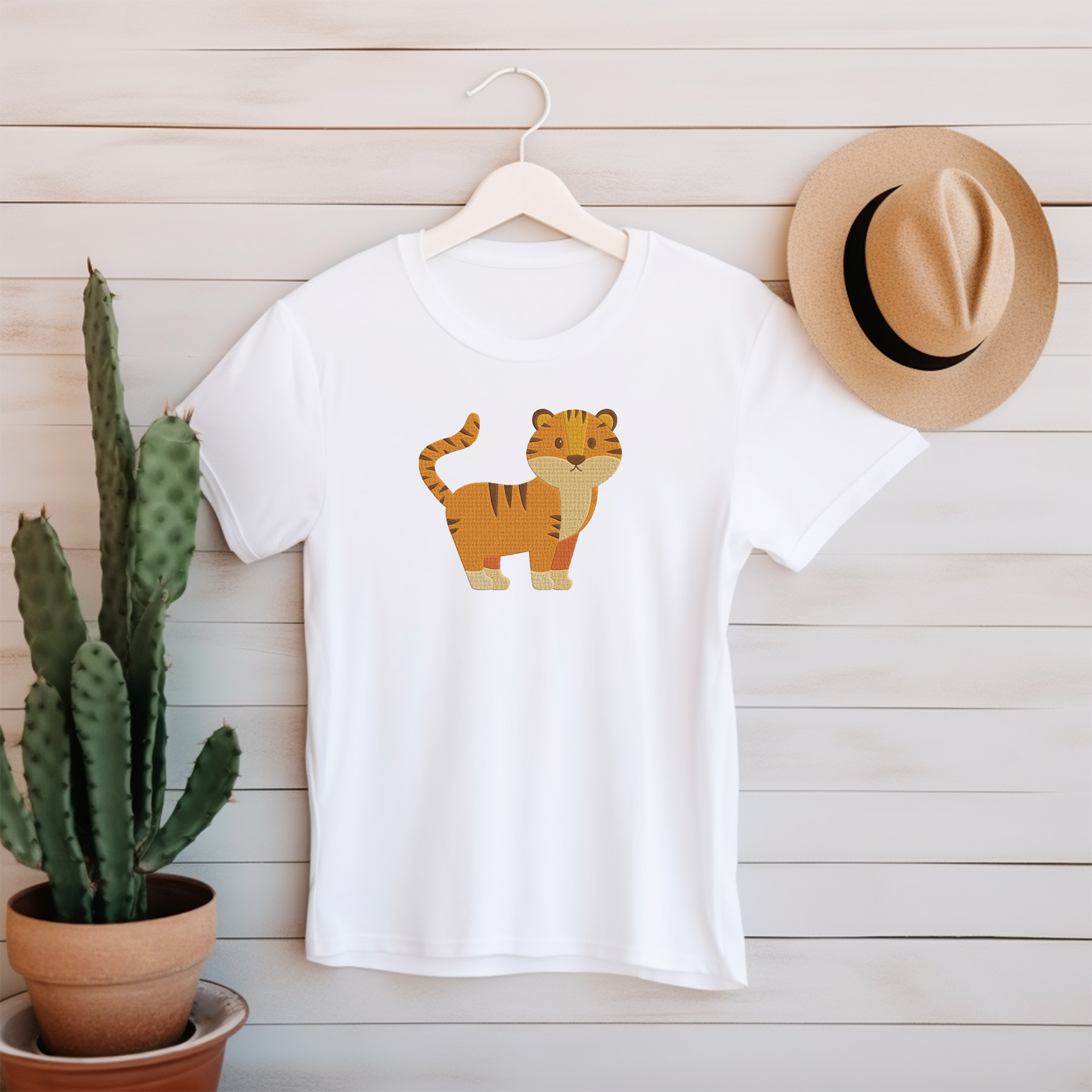 Cute Tiger Embroidery Bundle, Baby Tiger Embroidery Design, Instant Download thumbnail 3