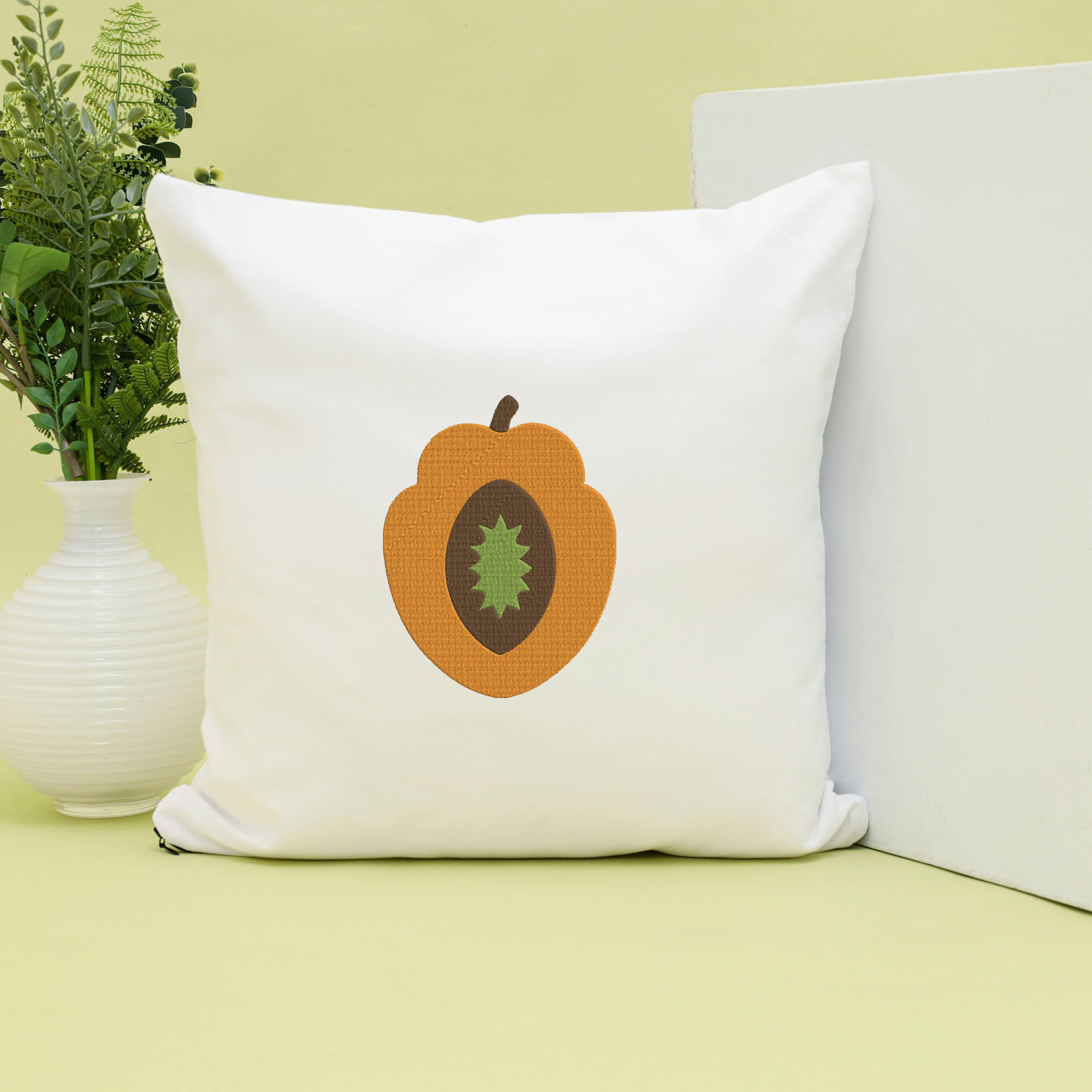 Papaya Embroidery Bundle, Tropical Fruit Embroidery Design, Papaya Slice Machine Embroidery thumbnail 6