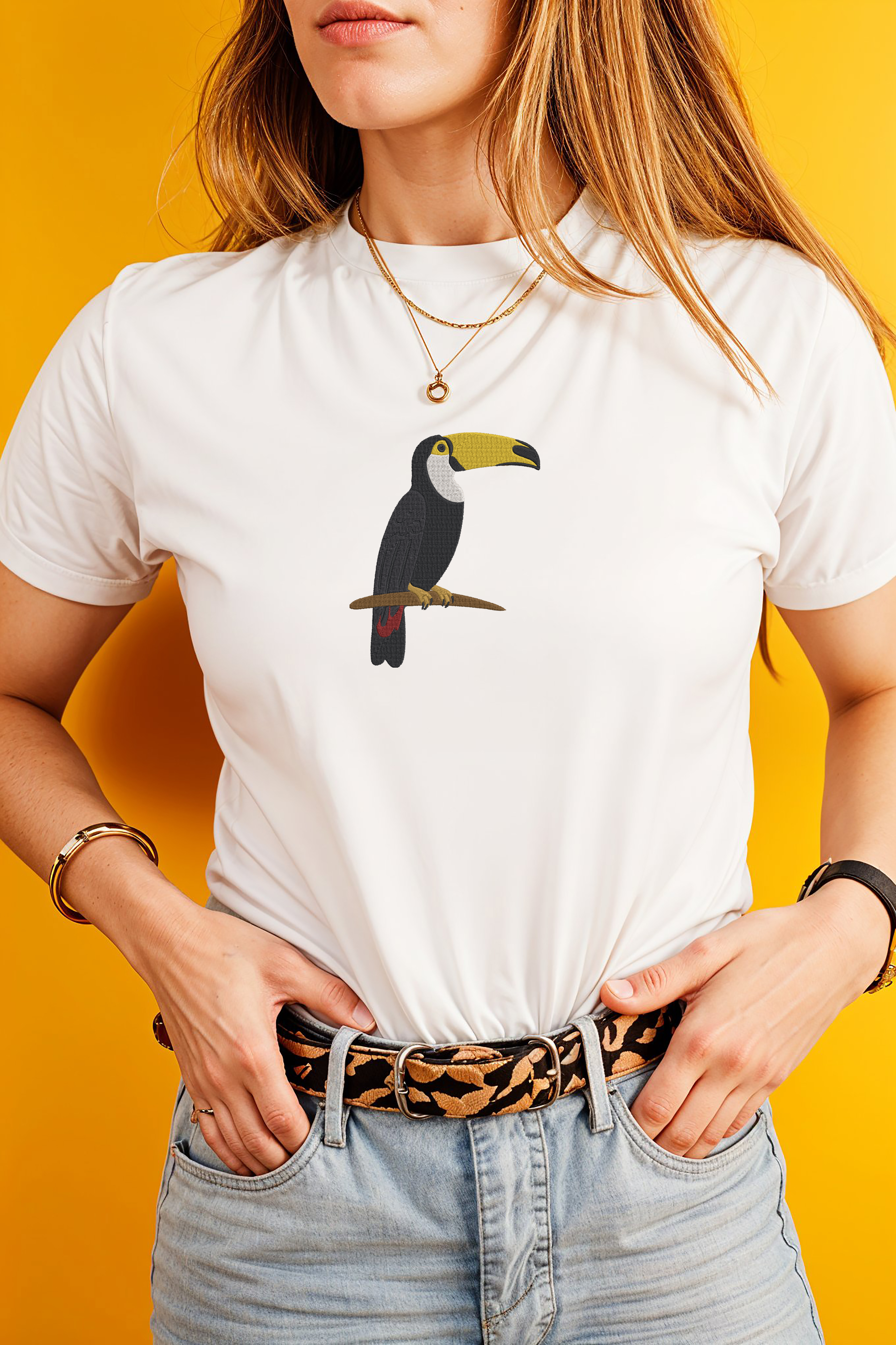 Toucan Embroidery Bundle, Tropical Bird Embroidery Design, Jungle Bird Machine Embroidery File thumbnail 2