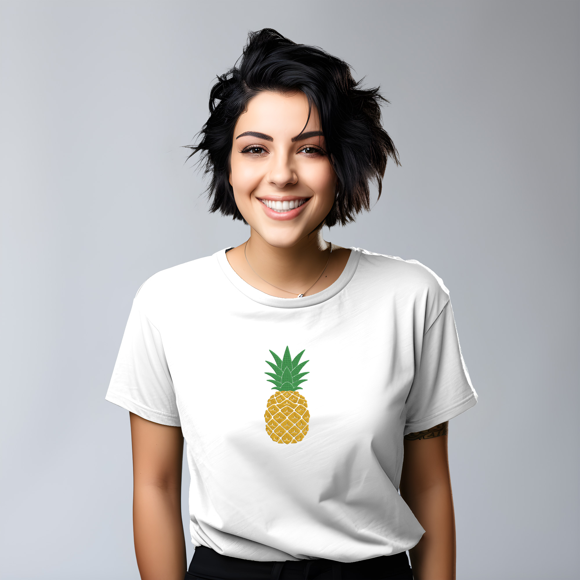 Pineapple Embroidery Bundle, Tropical Fruit Embroidery Design, Summer Pineapple Machine Embroidery File thumbnail 10