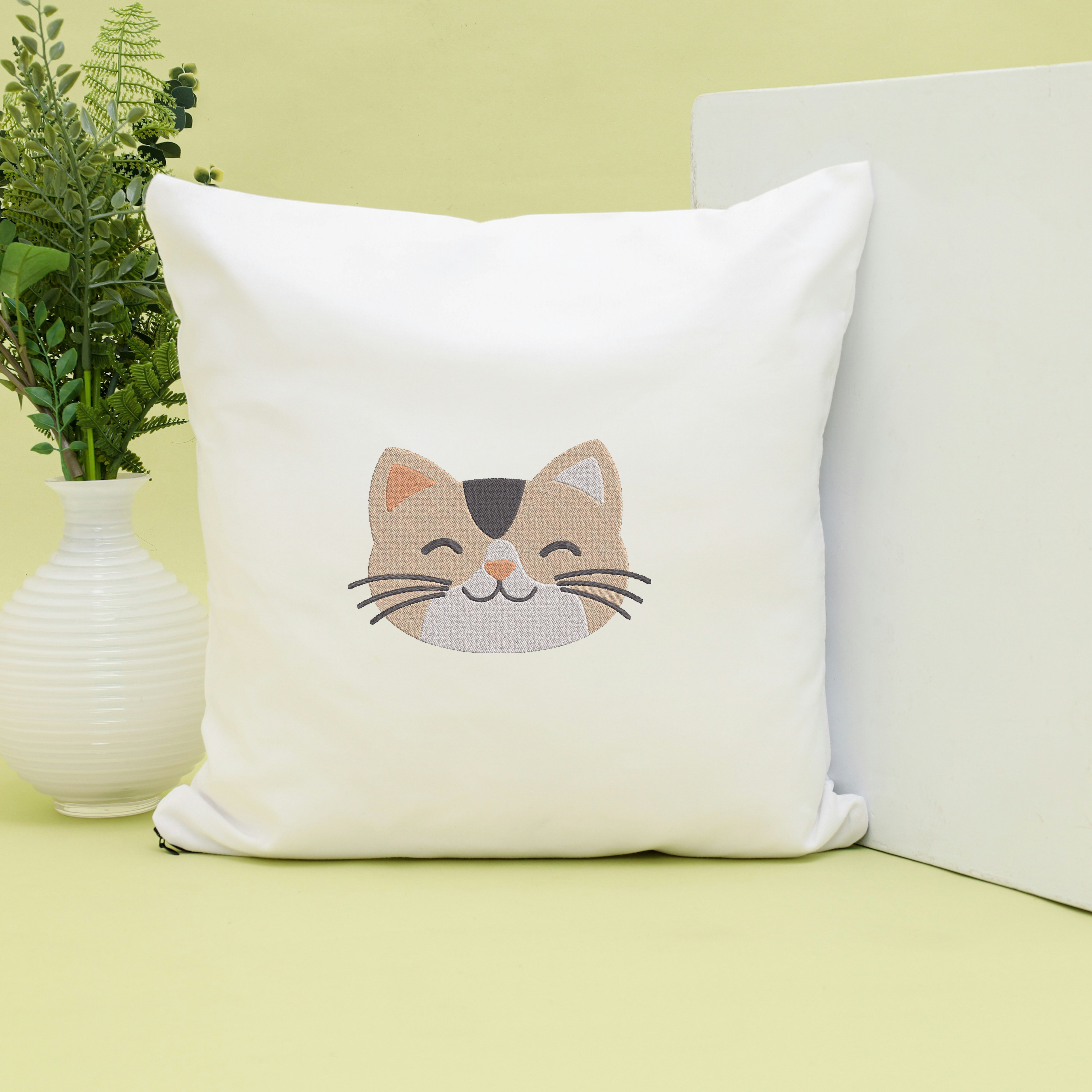 Cute Cat Face Embroidery Bundle, Kitten Head Embroidery Design thumbnail 4