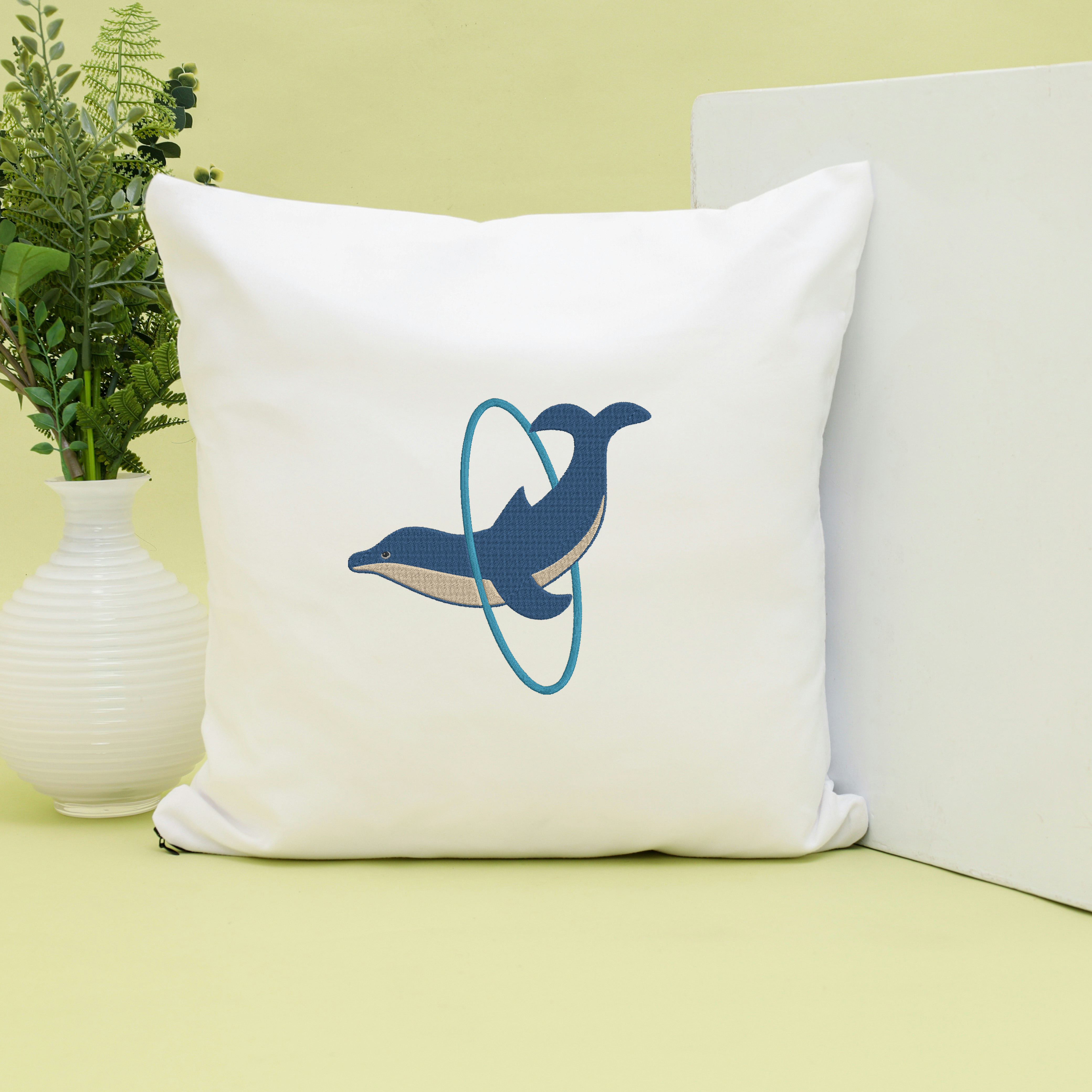 Ocean Dolphin Embroidery Design, Sea Animal Machine Embroidery Files thumbnail 5