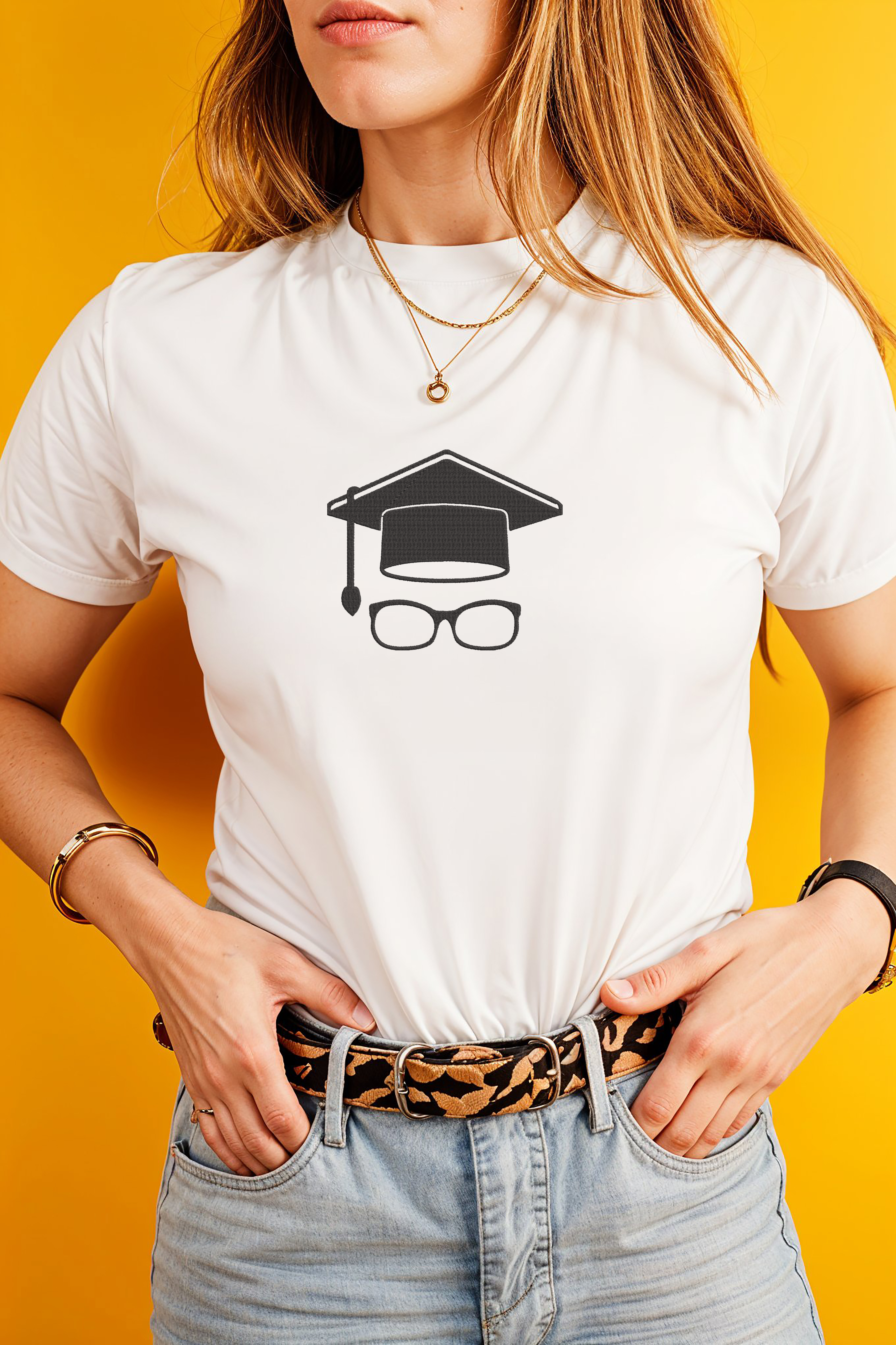 Graduation Cap Embroidery Design, Graduate Embroidery Design,  Instant Download thumbnail 4