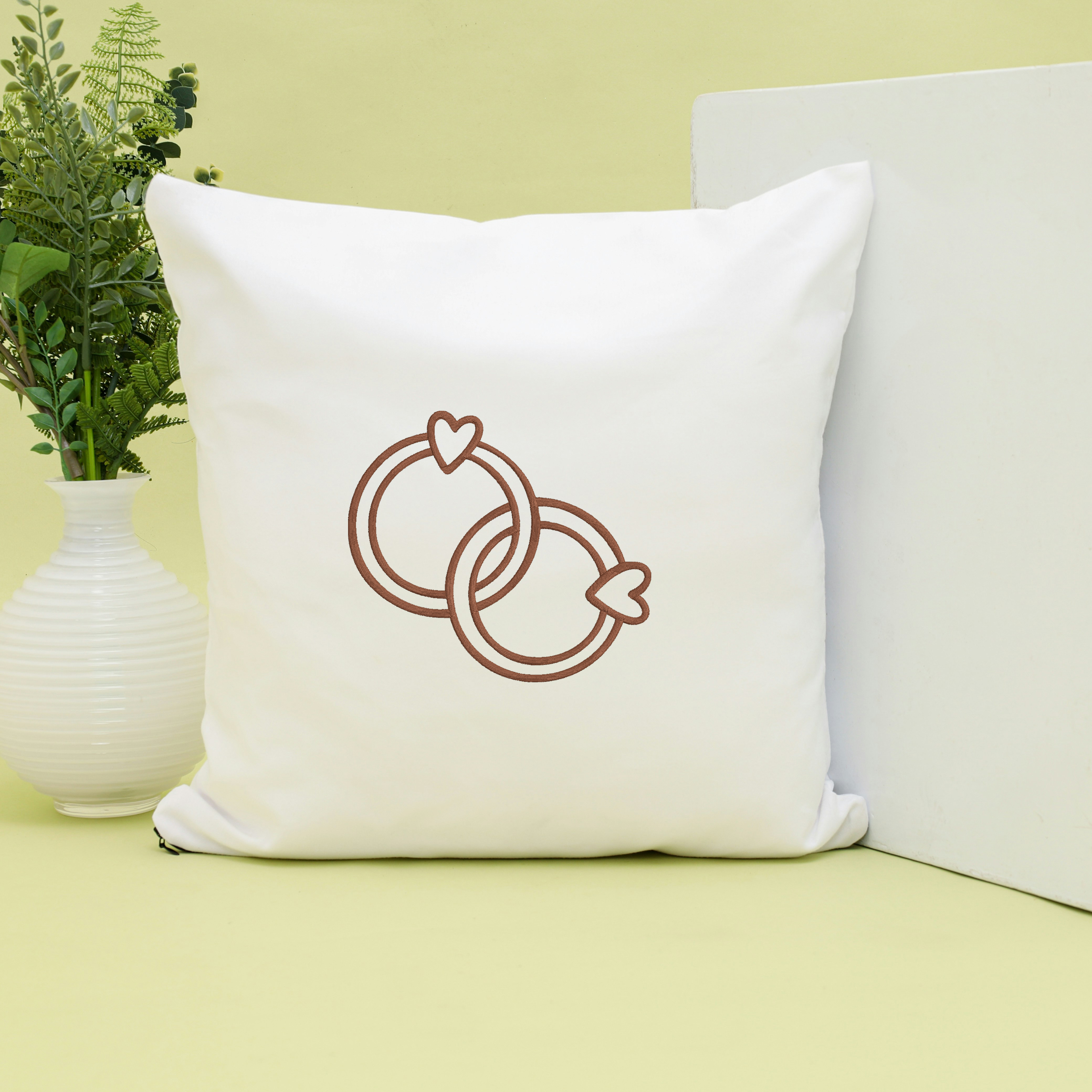 Wedding Rings Embroidery Design,  Marriage Symbol Embroidery File,  Instant Download thumbnail 7