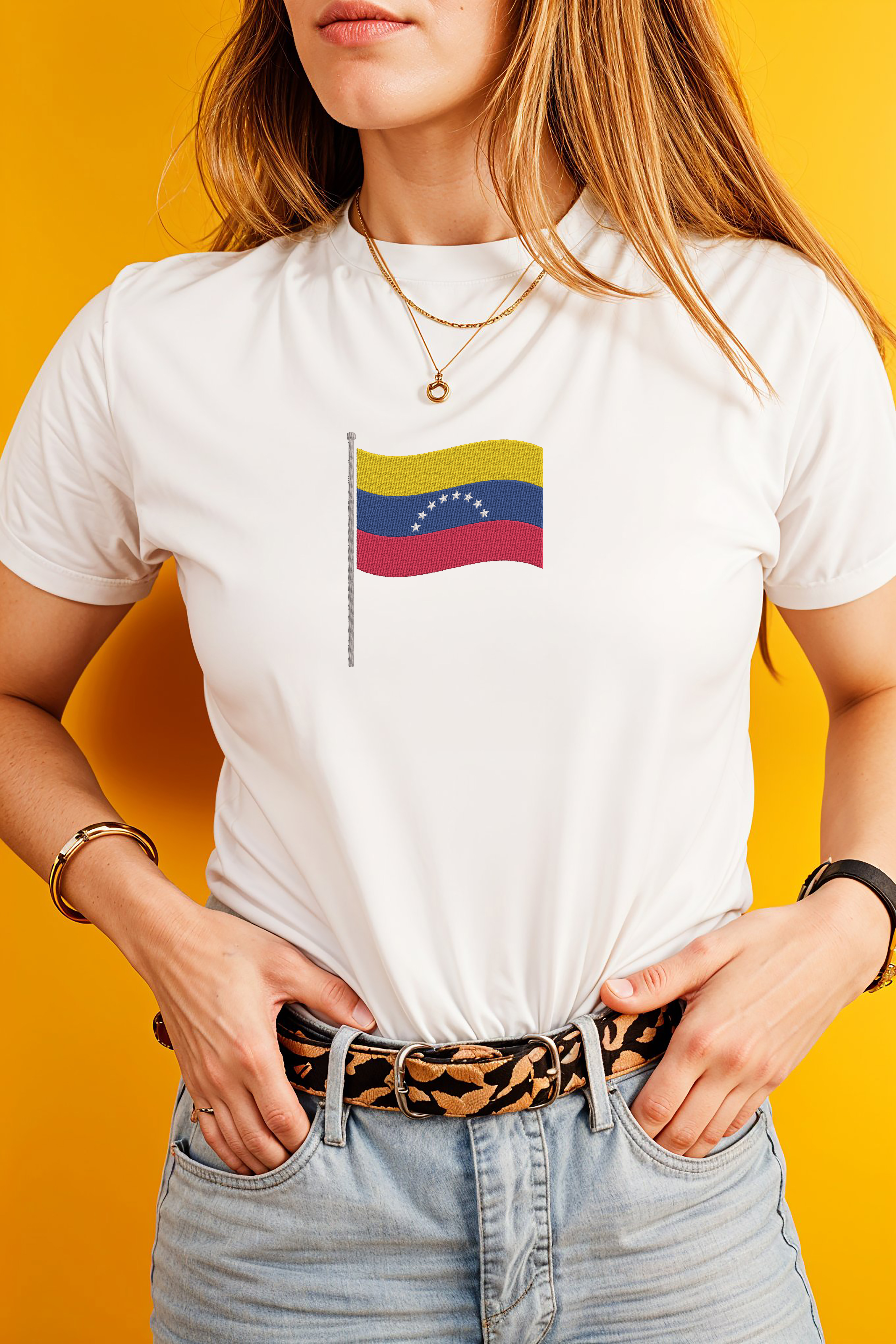 Venezuela Flag Embroidery Design Bundle, Venezuelan Flag Machine Embroidery File, Instant Download thumbnail 2