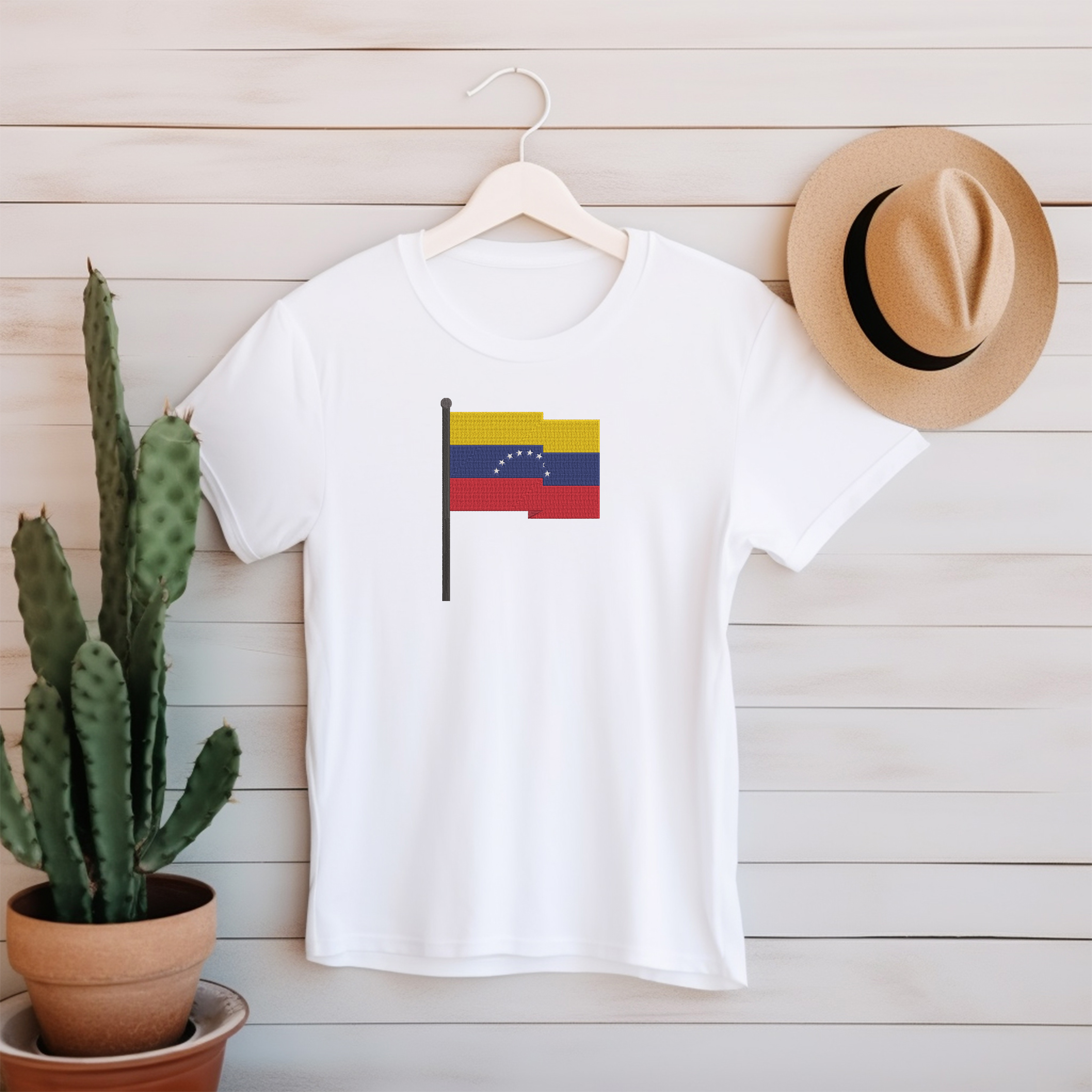 Venezuela Flag Embroidery Design Bundle, Venezuelan Flag Machine Embroidery File, Instant Download thumbnail 3