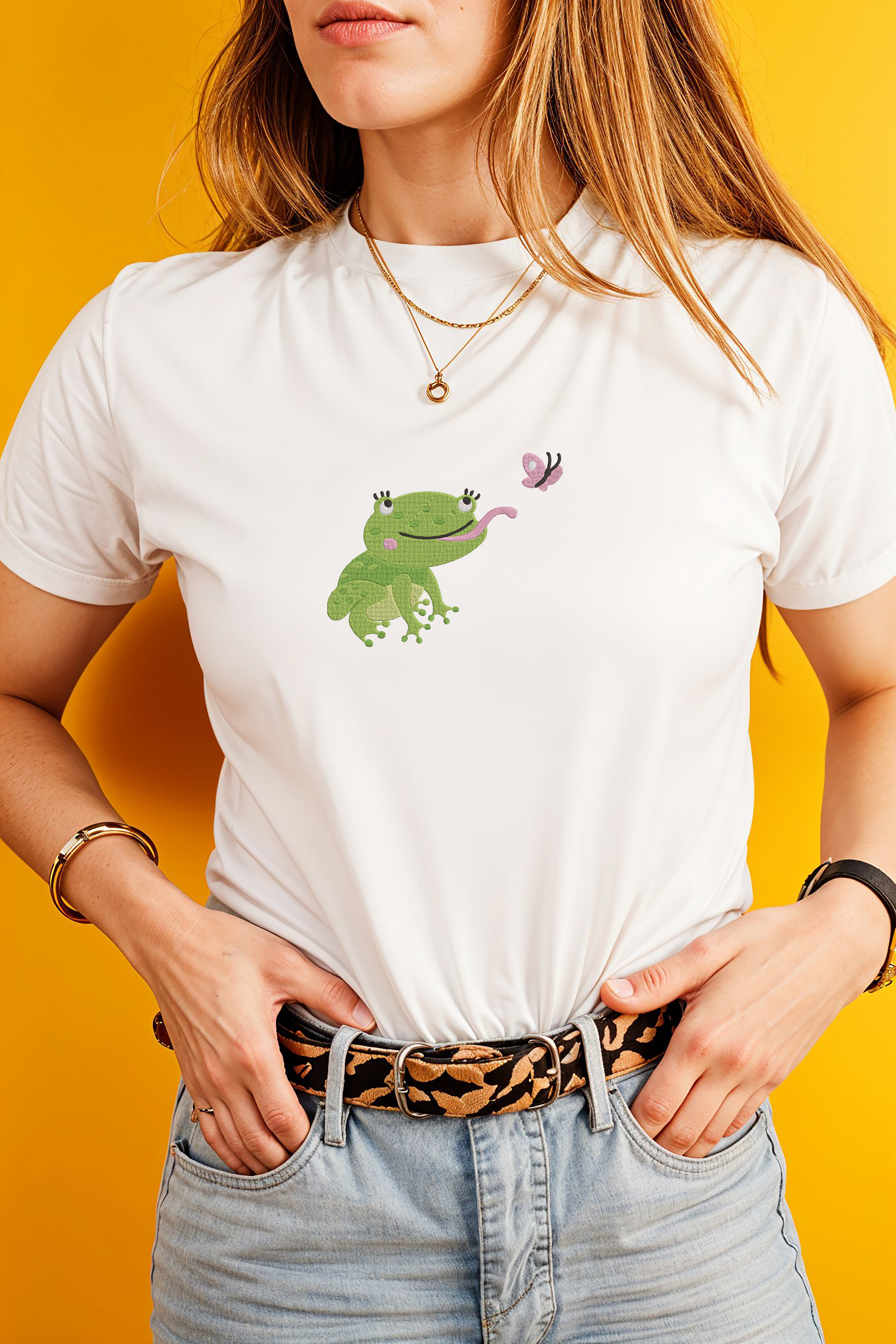 Cute Frog Embroidery Bundle, Kawaii Frog Embroidery Design, Cartoon Frog Machine Embroidery File thumbnail 3