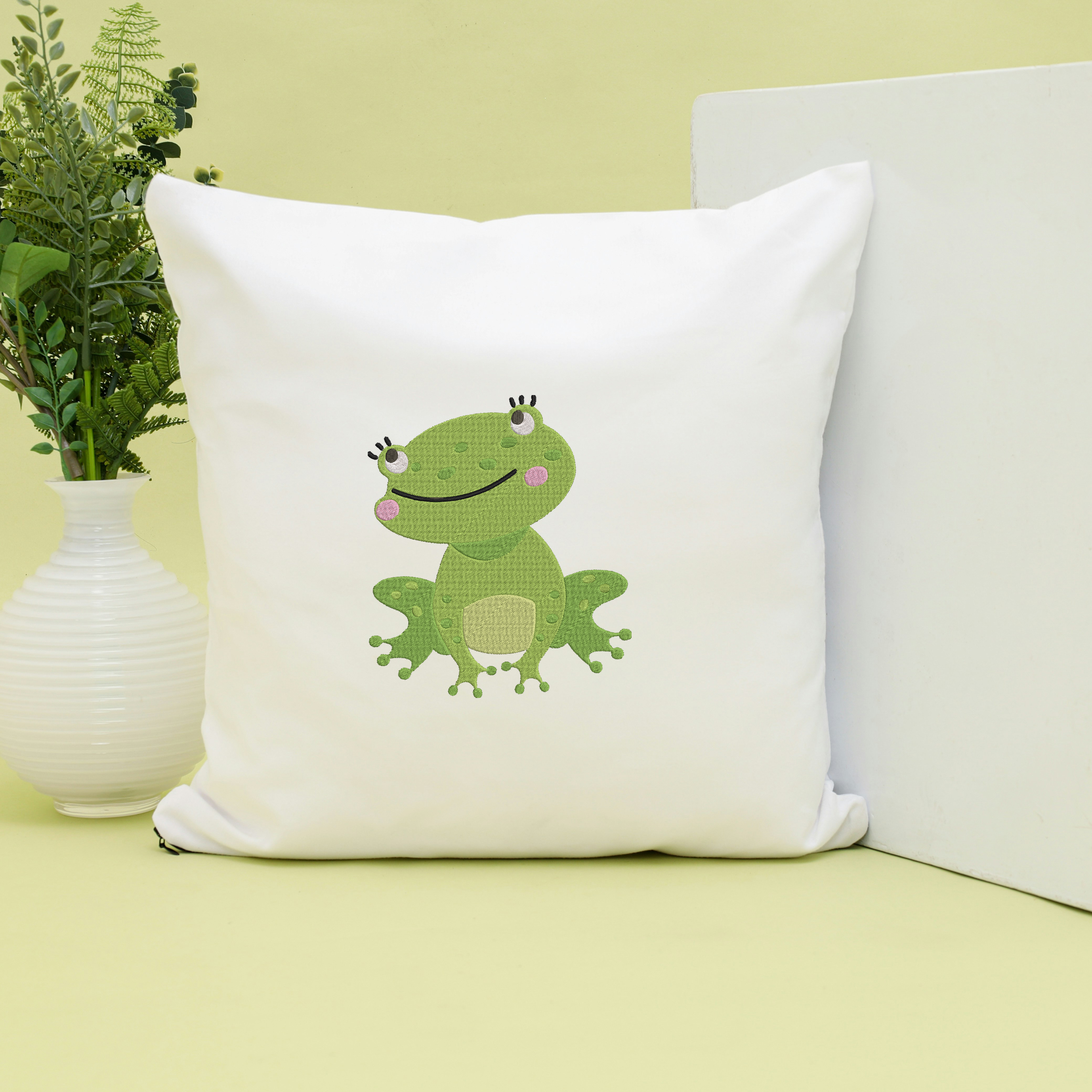 Cute Frog Embroidery Bundle, Kawaii Frog Embroidery Design, Cartoon Frog Machine Embroidery File thumbnail 5