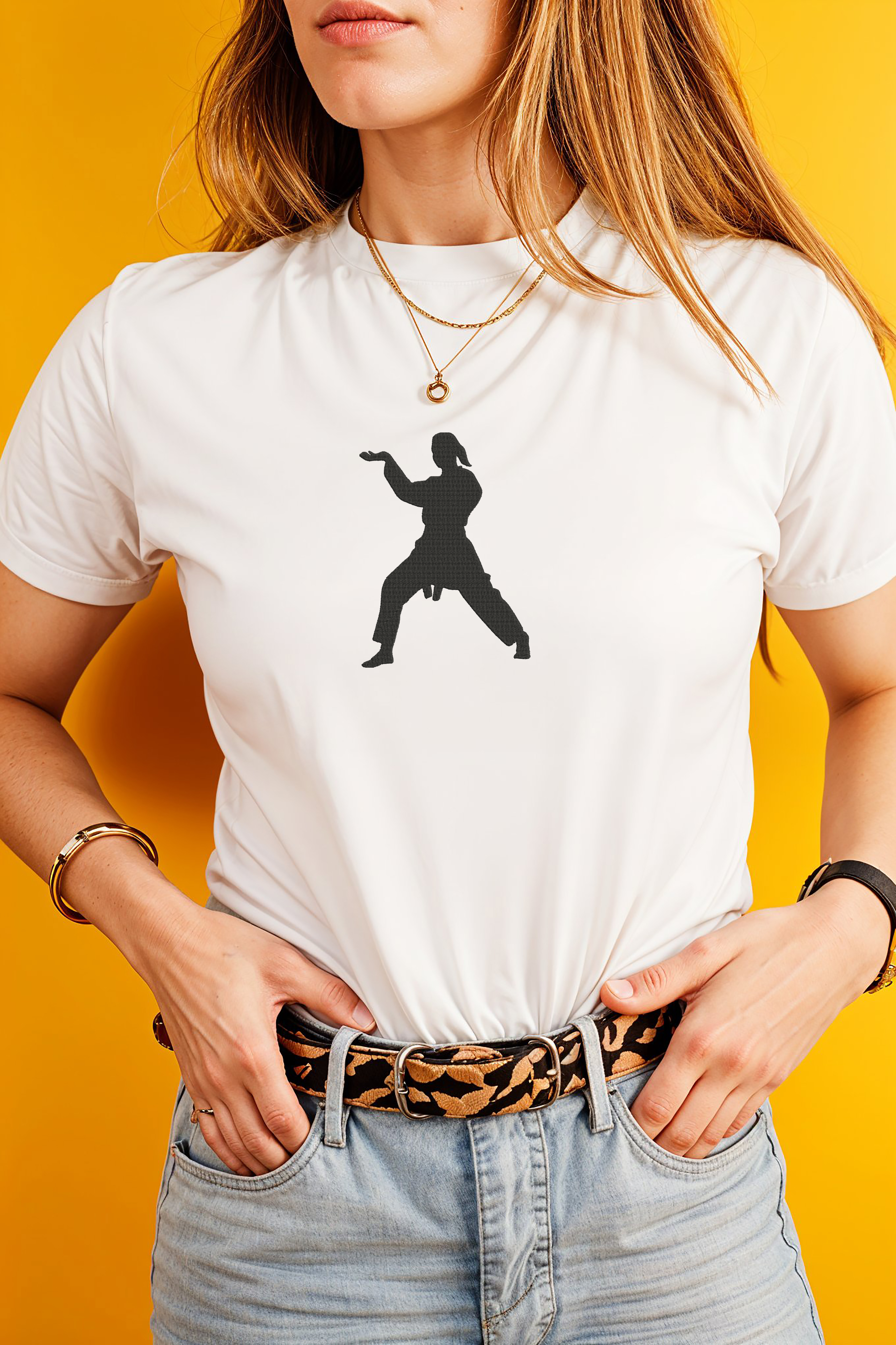 Karate Martial Arts Embroidery Bundle, Taekwondo Fighter Embroidery Design, Instant Download thumbnail 2