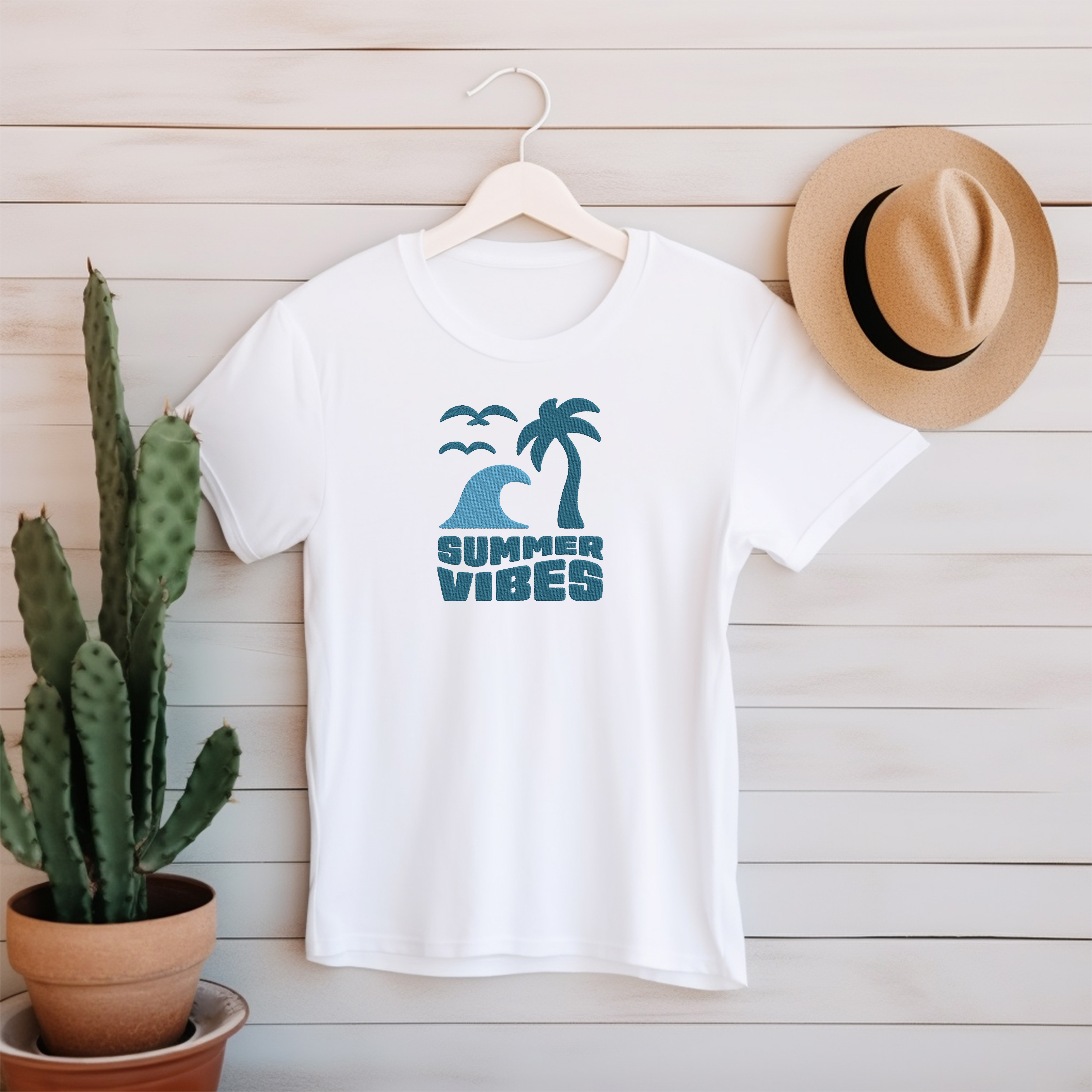 Summer Vibes Embroidery Bundle, Sunshine Beach Embroidery Design, Summer Quote Machine Embroidery File thumbnail 4