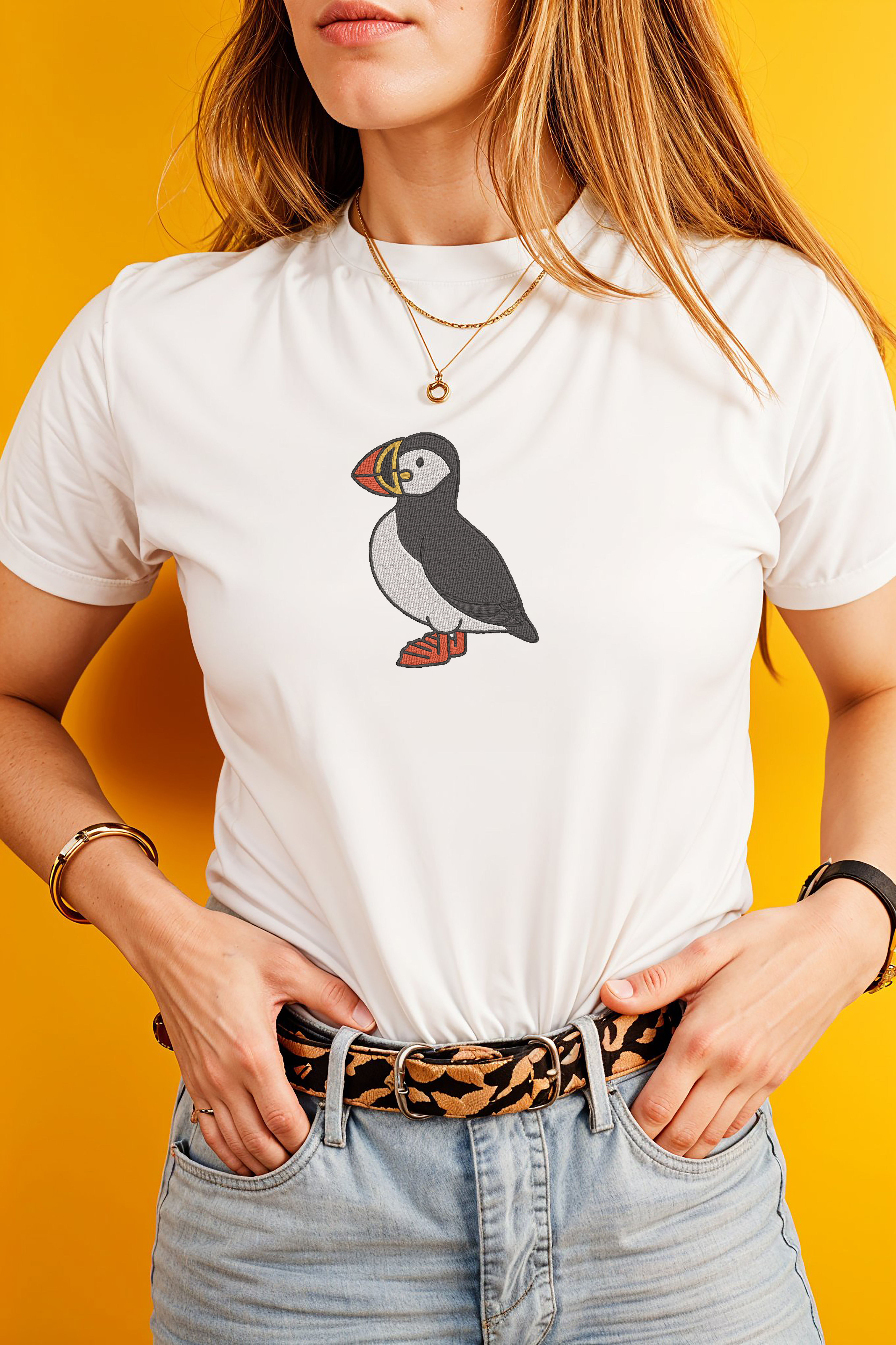 Puffin Embroidery Design Bundle, Cute Bird Pattern, Digital Download thumbnail 2