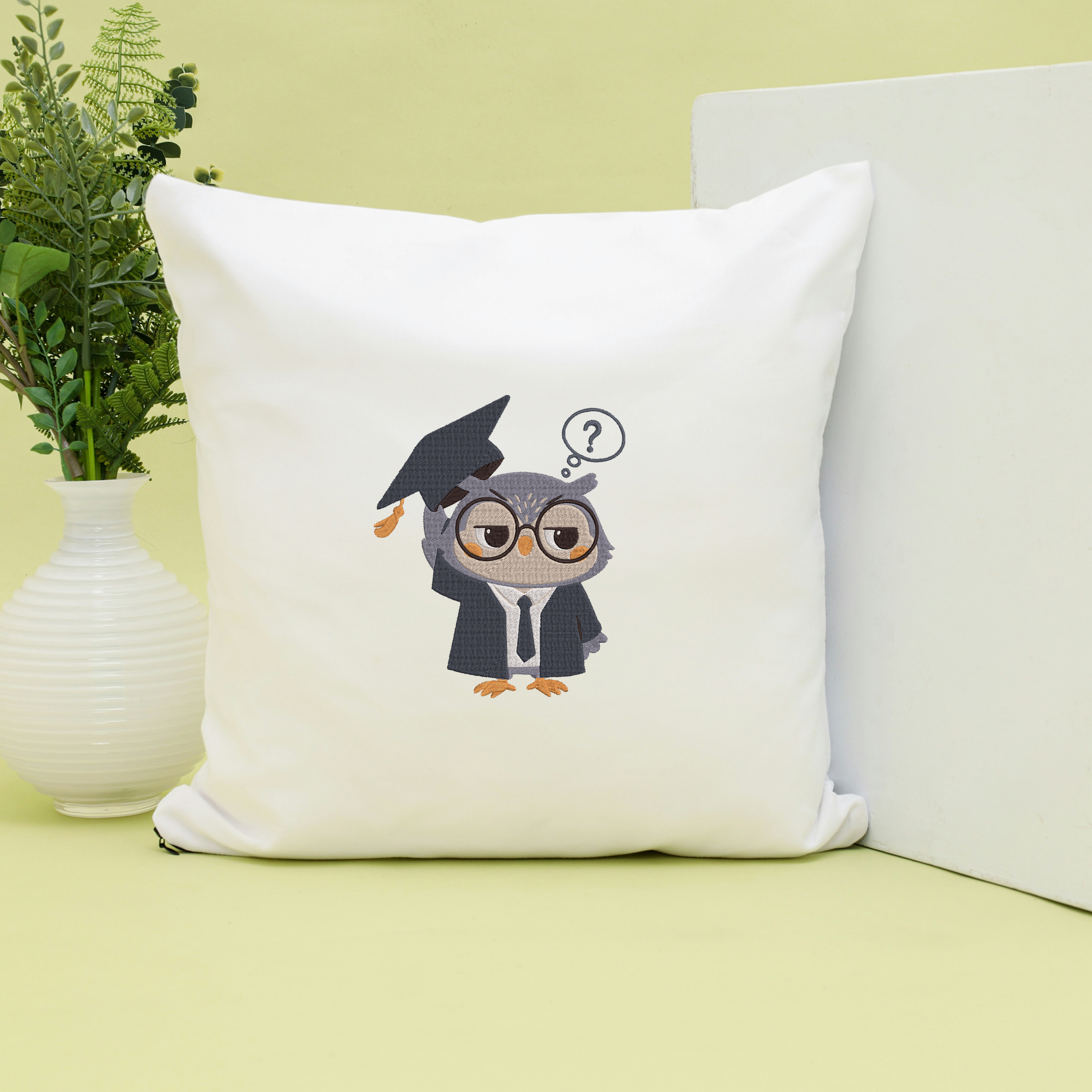 Graduation Owl Embroidery Bundle, Cute Scholar Owl Embroidery Design thumbnail 5