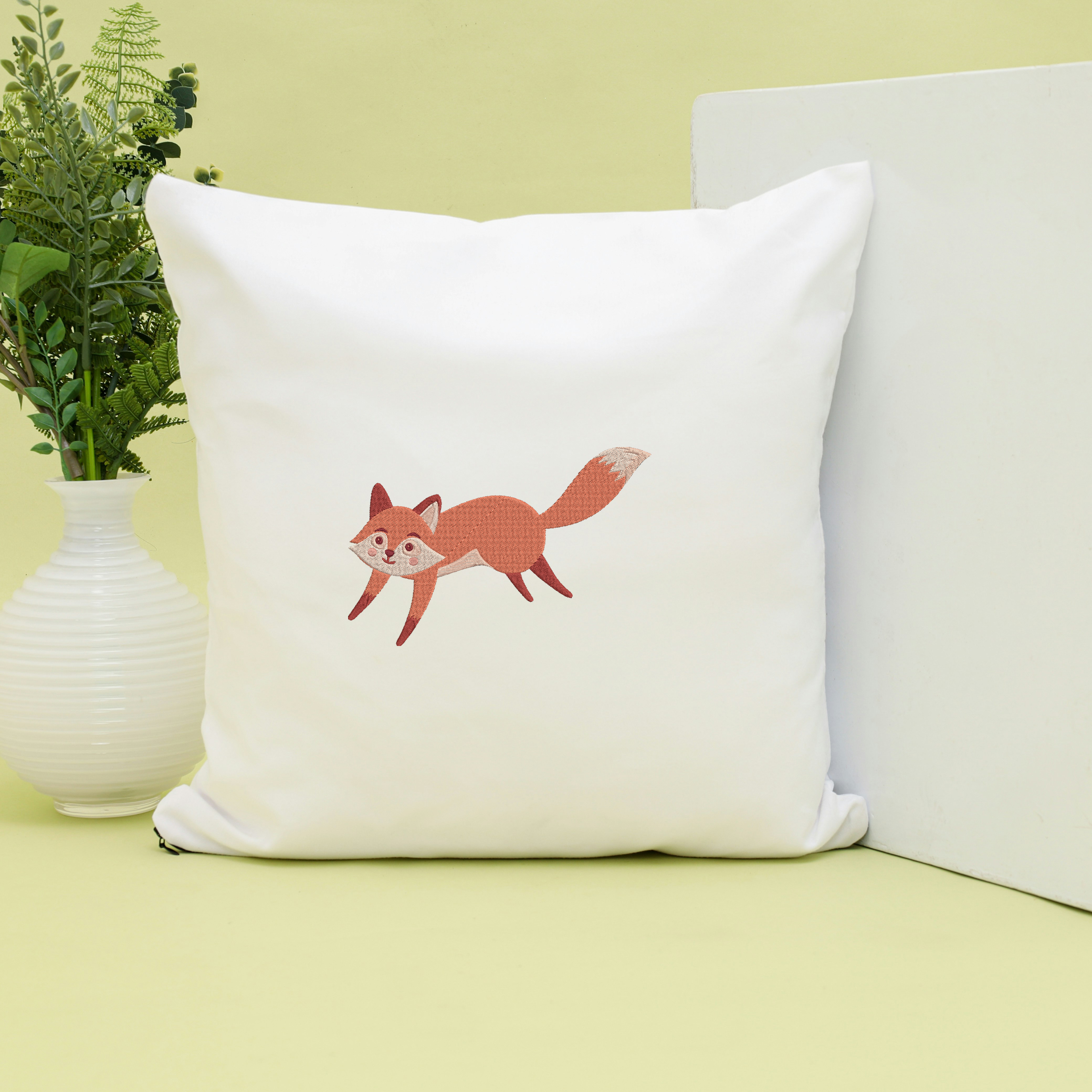 Woodland Fox Embroidery Design, Cartoon Fox Machine Embroidery File thumbnail 5