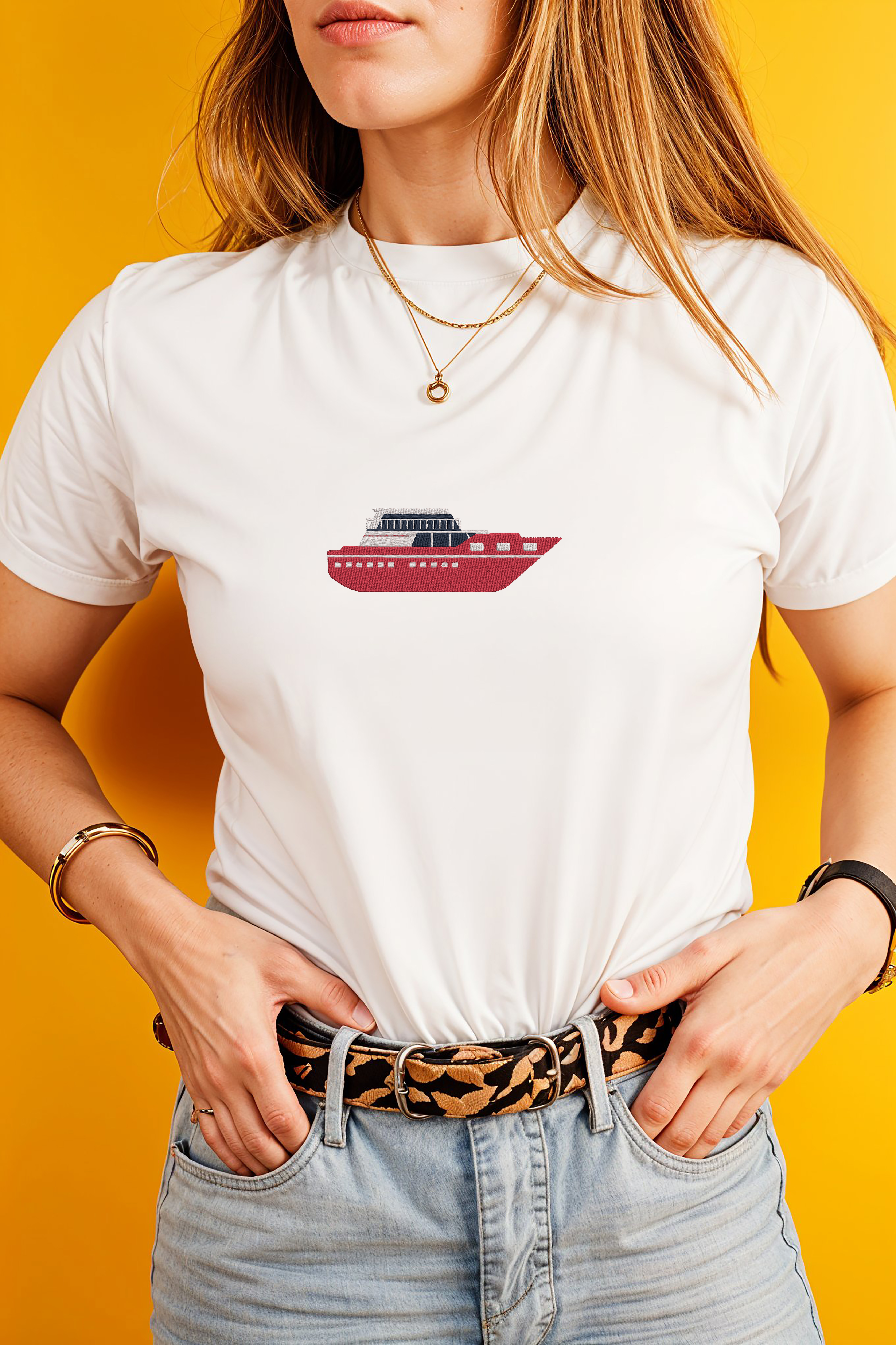 Cruise Ship Embroidery Bundle, Yacht Machine Embroidery File, Instant Download thumbnail 2