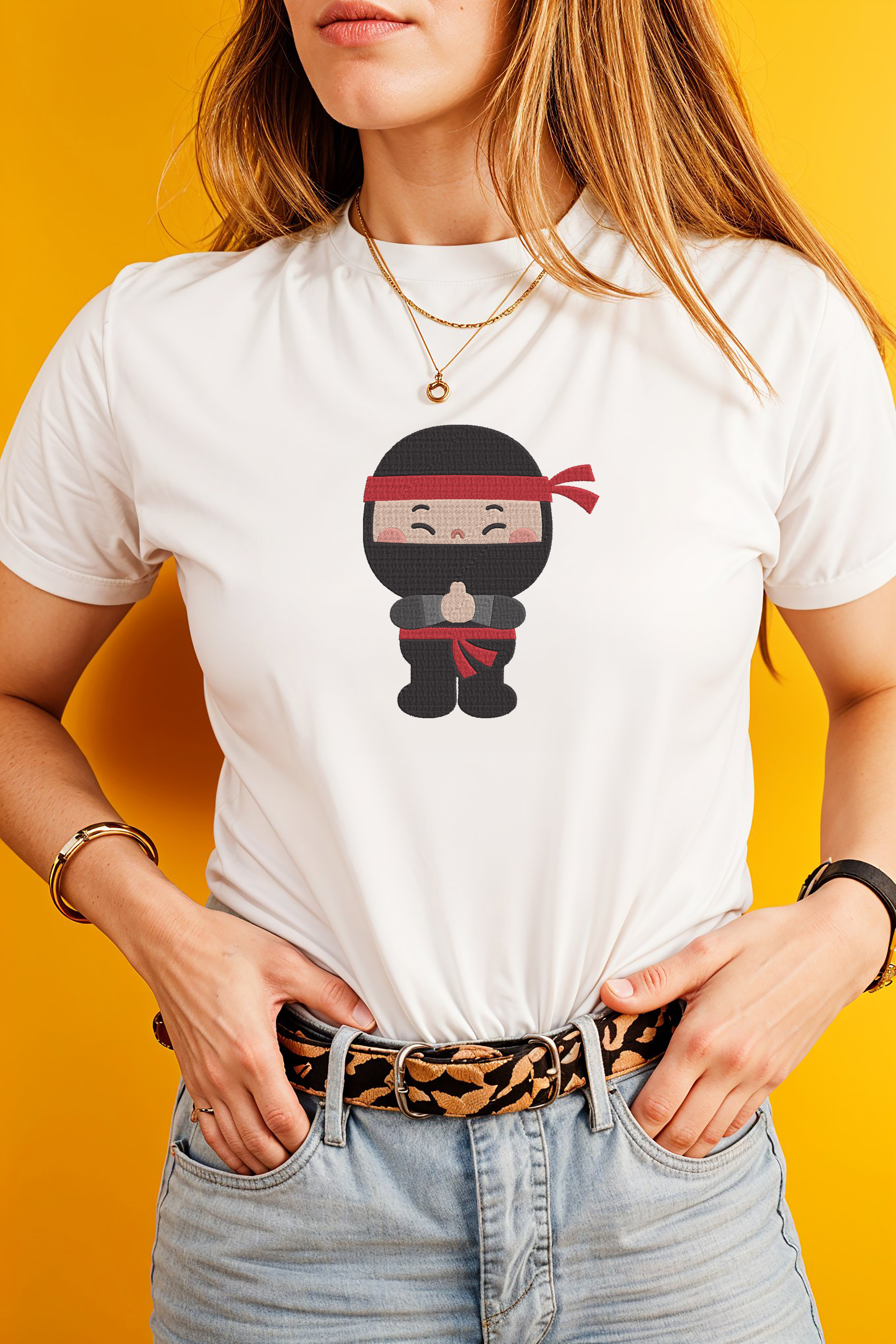 Cute Ninja Embroidery Bundle, Ninja Machine Embroidery Designs, Martial Arts Embroidery Files, Kids Ninja Embroidery Set thumbnail 3