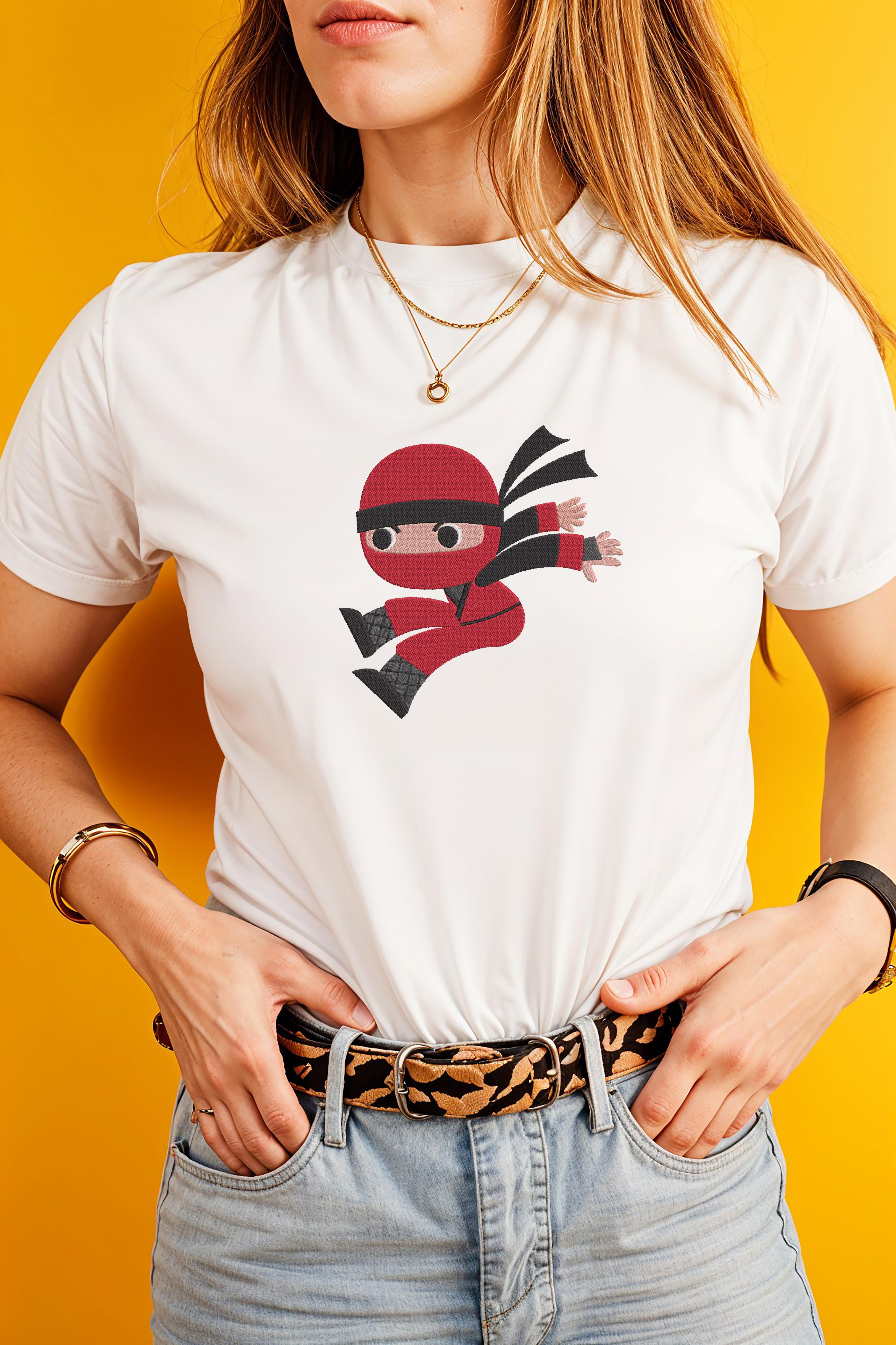 Red Ninja Embroidery Bundle, Ninja Machine Embroidery Designs, Karate Martial Arts Embroidery Files, 8 Design Set thumbnail 3