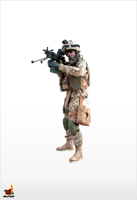 U.S.M.C. Three Infantry Battalions in Fallujah M249 SAW Gunner