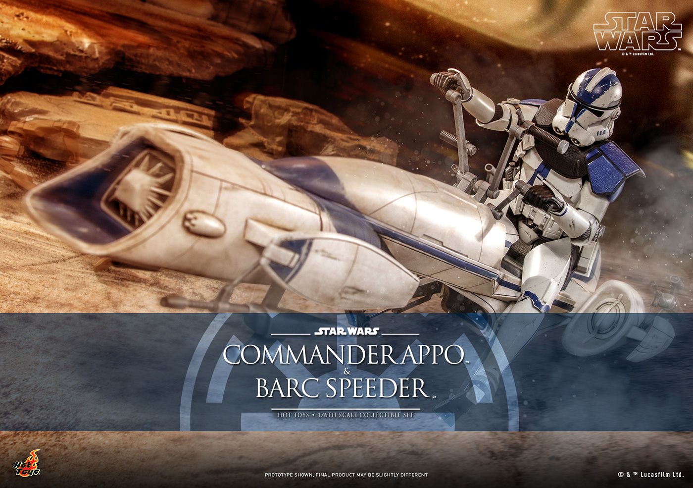 Star Wars: The Clone Wars - Commander Appo & BARC Speeder