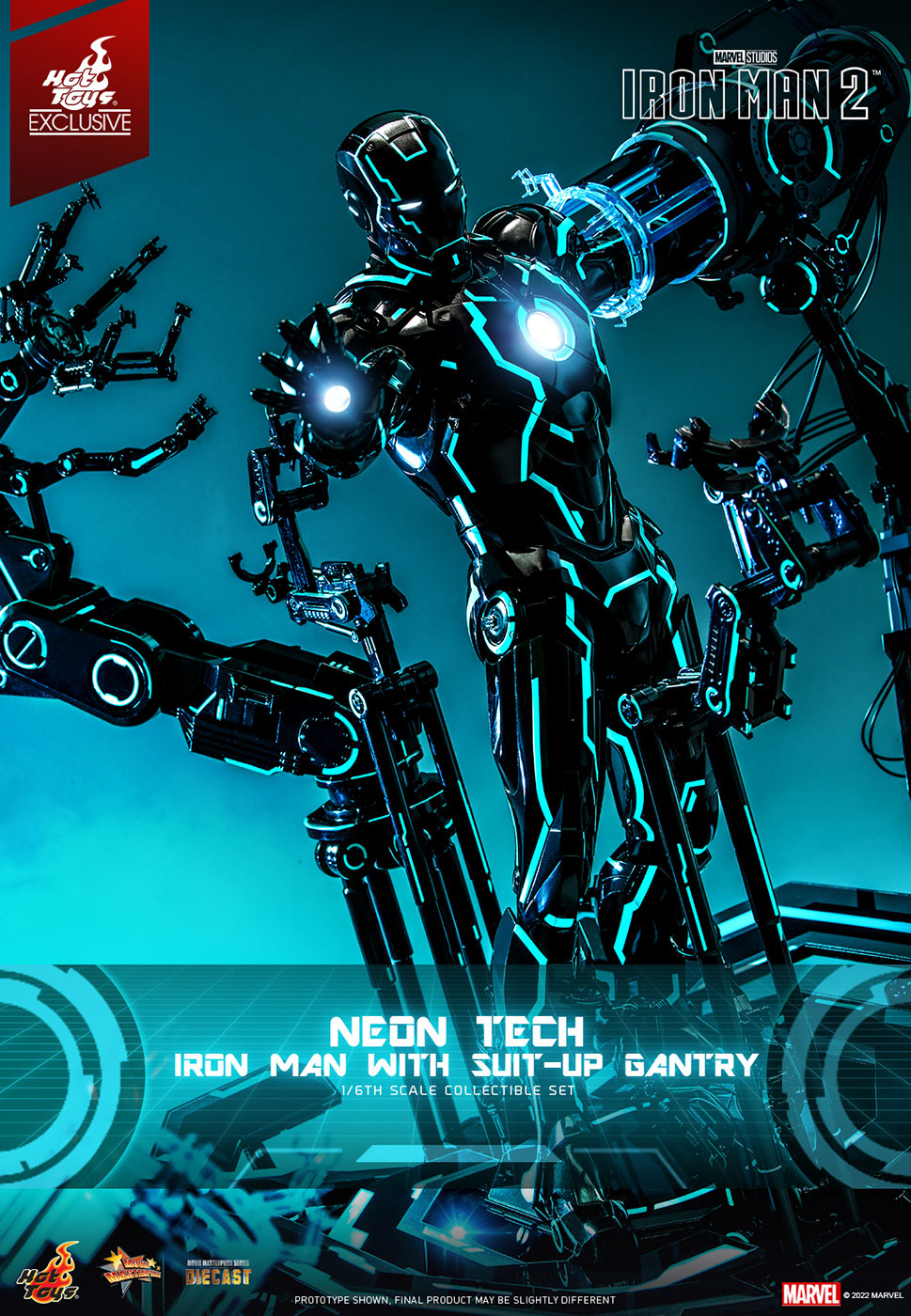 Iron Man 2 - Mark 4 (Neon Tech Version) [With Suit-Up Gantry]