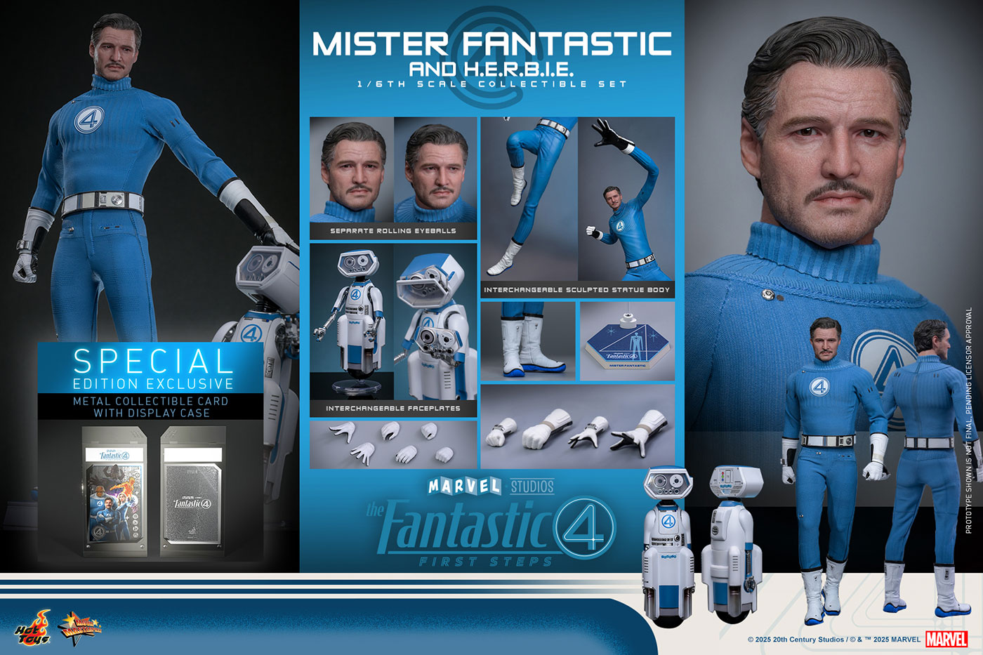 The Fantastic Four: First Steps - Mister Fantastic & H.E.R.B.I.E. [With Bonus Accessory]