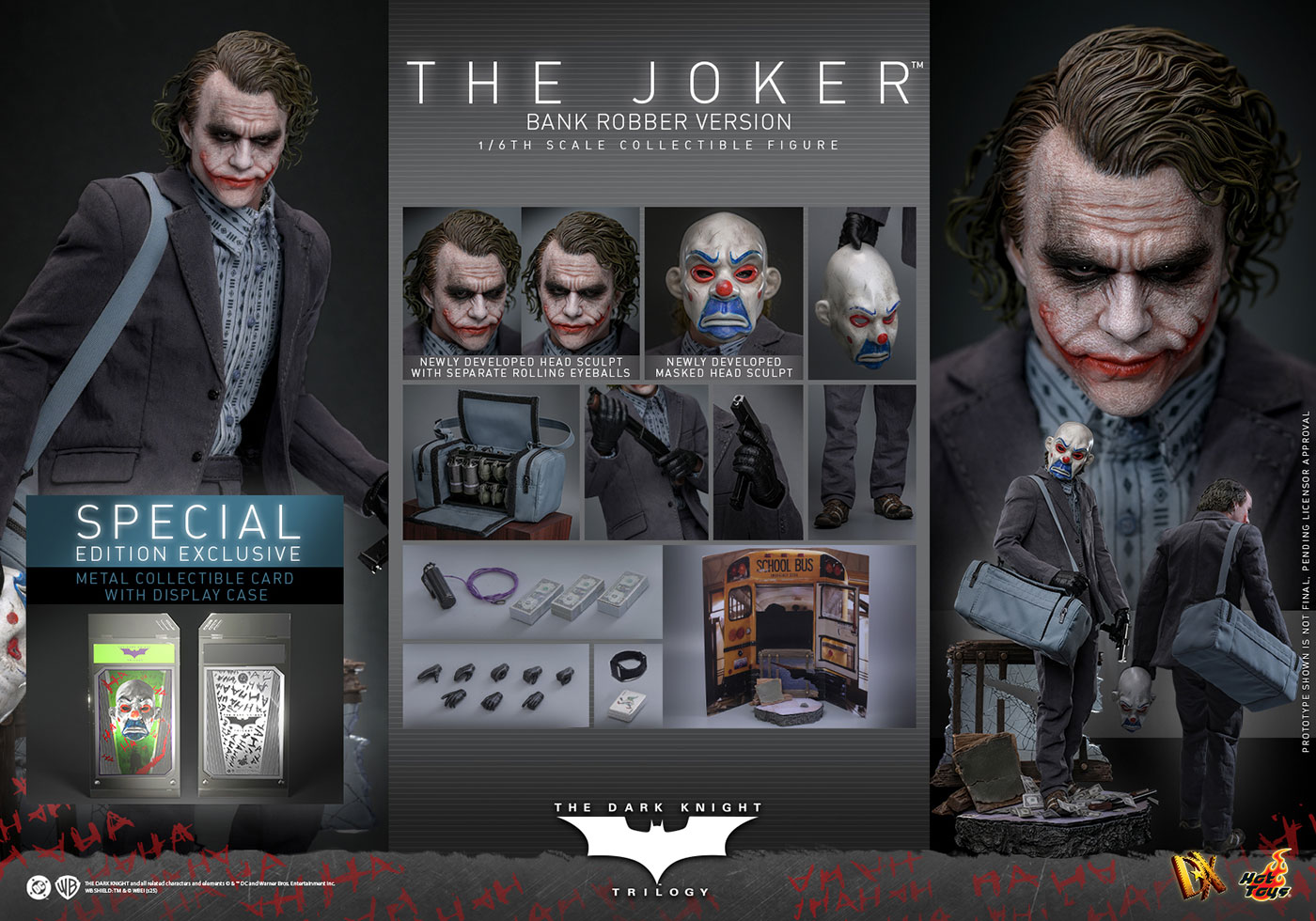 The Dark Knight Trilogy - The Joker (Bank Robber) [With Bonus Accessory]