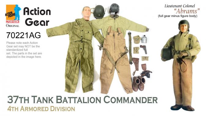 1/6 Dragon Original Action Gear for Lieutenant Colonel "Abrams" 37th Tank Battalion Commander 4th Armored Division