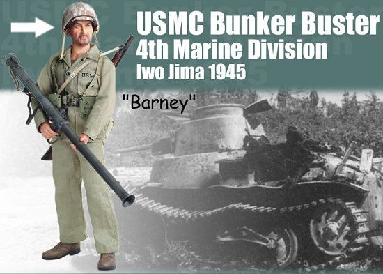 "Barney", USMC Bunker Buster, 4th Marine Division, Iwo Jima 1945 (Bazookaman)