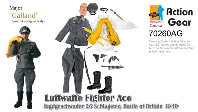1/6 Dragon Original Action Gear for Major "Gallad", Luftwaffe Fighter Ace, Jagdgeschwader 26 Schlageter, Battle of Britain 1940 [70260AG]