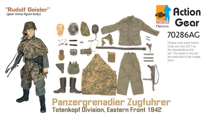 1/6 Dragon Original Action Gear for "Rudolf Geisler",Panzergrenadier Zugfuhrer Totenkopf Division, Eastern Front 1942 [70286AG]