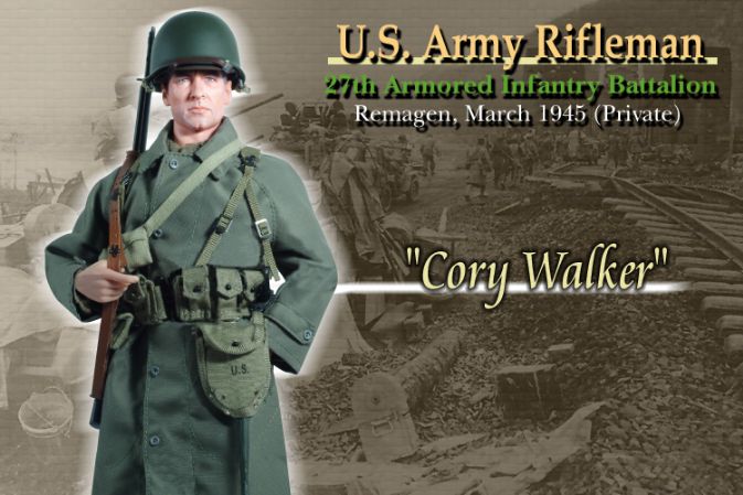 "Cory Walker", U.S. Army Rifleman, 27th Armored Infantry Battalion, Remagen, March 1945 (Private)