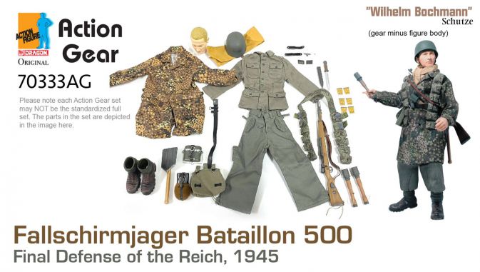 1/6 Dragon Original Action Gear for Schutze "Wilhelm Bochmann", Fallschirmjager Bataillon 500, Final Defense of the Reich, 1945 [70333AG]
