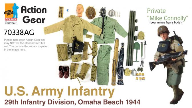 1/6 Dragon Original Action Gear for Private "Mike Connolly", U.S. Army Infantry, 29th Infantry Division, Omaha Beach 1944 [70338AG]