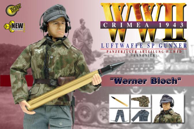"Werner Bloch", Luftwaffe SP Gunner, Panzerjager-Abteilung 5, Luftwaffe Field Division, Crimea 1943 (Kanonier)